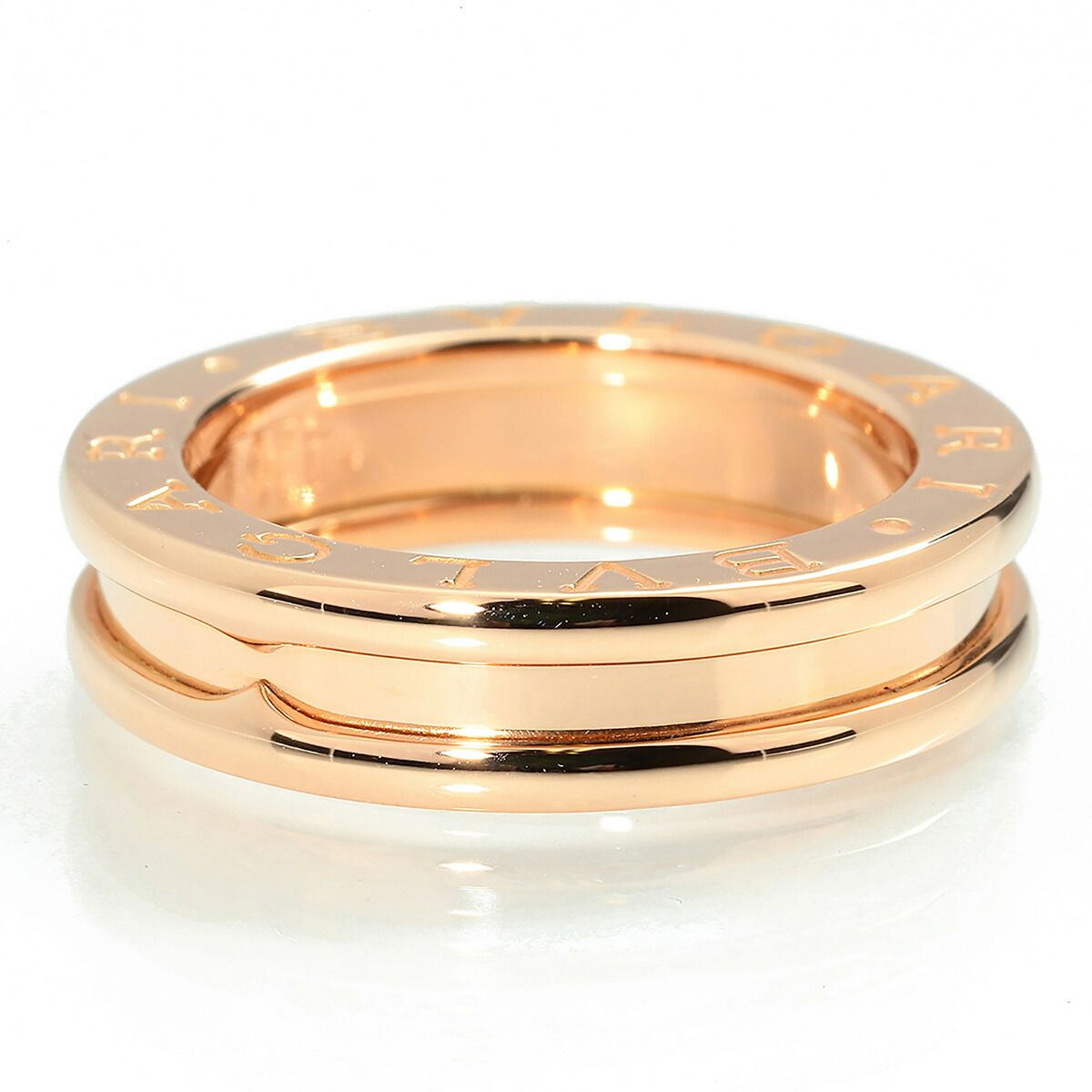 ブルガリ BVLGARI ビー ゼロワン リング 指輪 K18PG 8号 プレラブド 返品OK