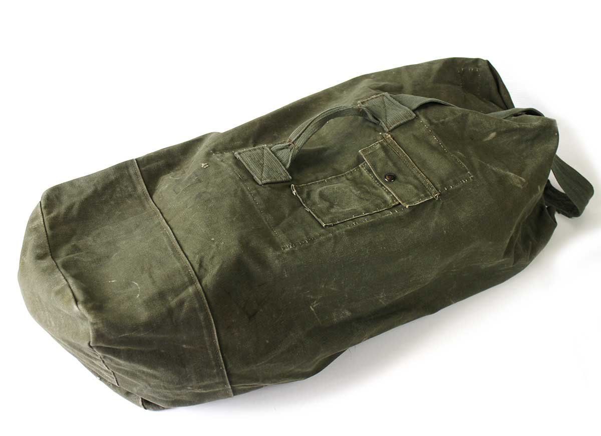 ビンテージ US キャンバス ダッフルバッグ 米軍 ミリタリー ステンシル ビンテージ50's○ステンシル入りミリタリーキャンバスダッフル