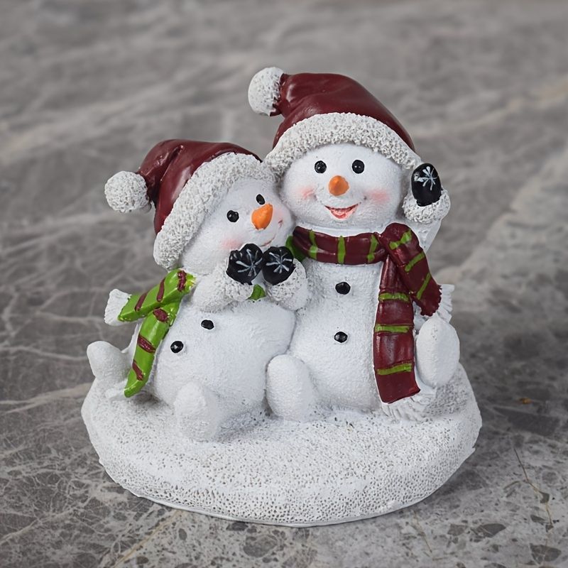 置物 オブジェ ガーデンオーナメント 2つの雪だるま スノーマン 可愛い 冬オブジェ 屋外 屋内 室内 インテリア 玄関 リビング ダイニング 装飾 庭 ガーデニング 装飾 ガーデン 可愛い ギフト インテリア用品 贈り物 雑貨