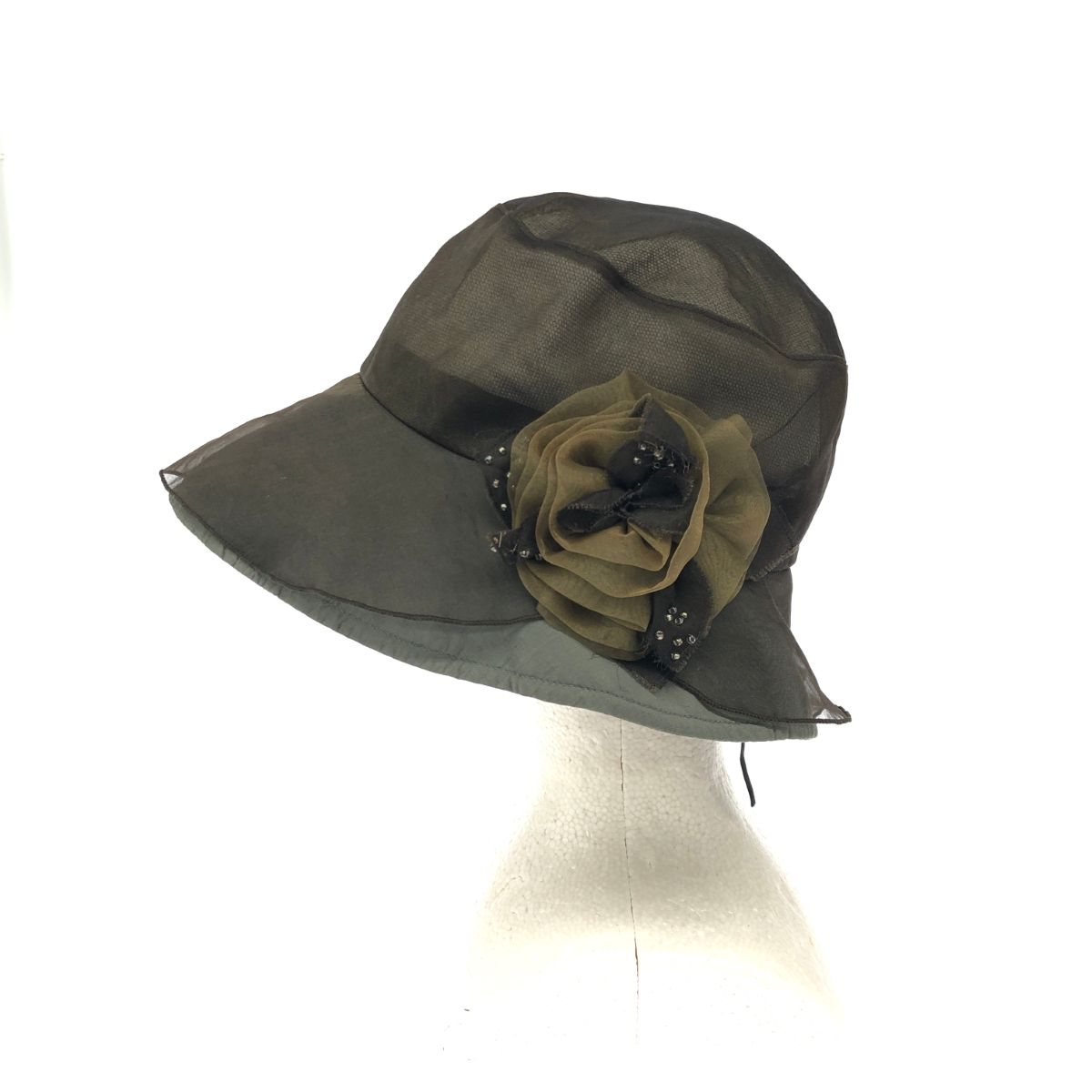 LANVIN バケットハット ブラウン/ブラック ランバンオンブルー(LANVIN