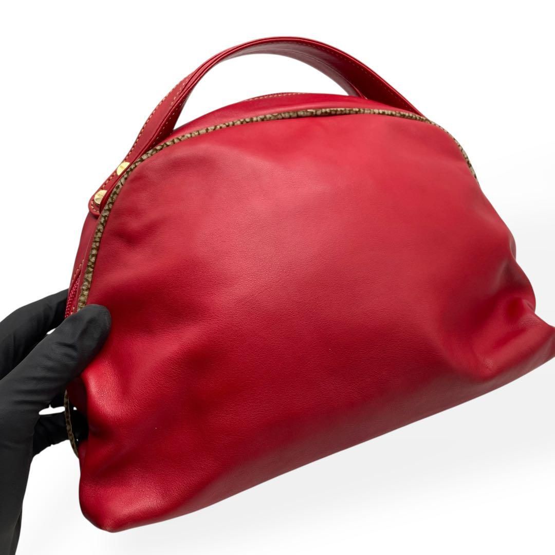 【希少・完売・未使用品】ブルックス　オールレザー　サドル型ハンドバッグ　レッド alook_08_6.jpg