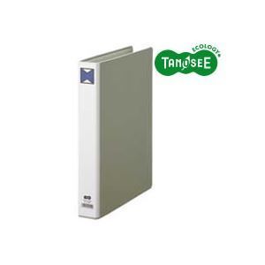 （まとめ）TANOSEE パイプ式ファイル 片開き A4タテ 30mmとじ グレ