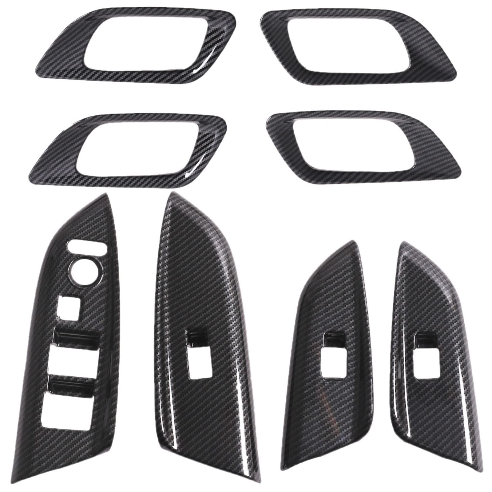 新着商品 Newkingz フィット GK3 GK4 GK5 GK6 GP5 GP6 パーツ アクセサリー ドレスアップ 内装 インテリア ドアスイッチカバー インナーハンドルカバーセット カーボン