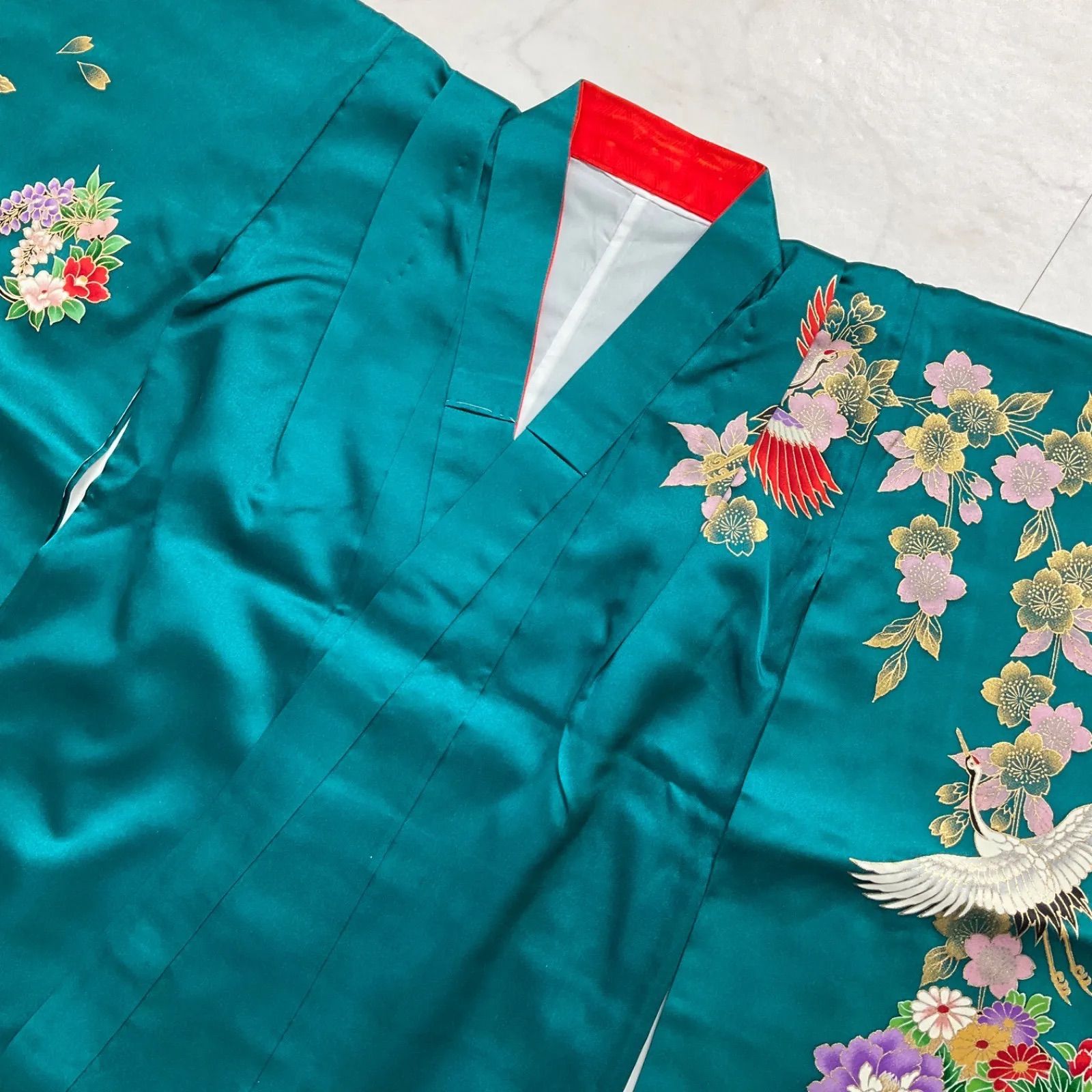 エメラルドグリーン　正絹着物　七五三　7歳　女の子　帯・はこせご一式セット 楽天市場】七五三 着物 7歳 フルセット レンタル 753 7歳女の子