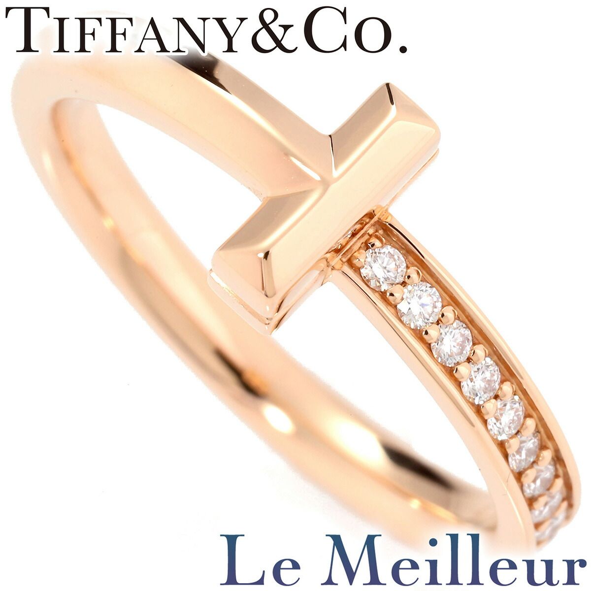 ティファニー T T ワン リング 指輪 ダイヤモンド K18 13号 TIFFANY&Co  