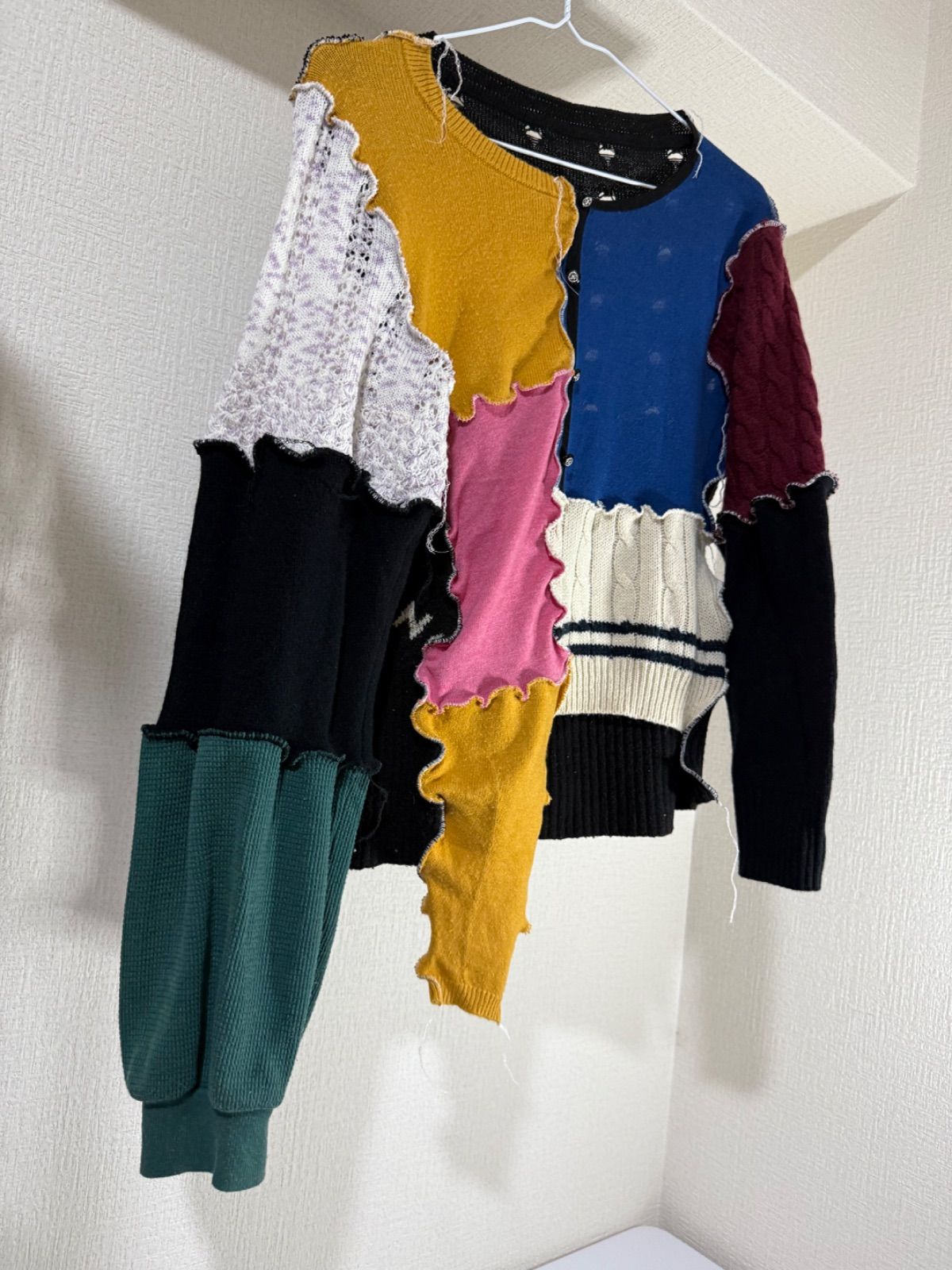 古着リメイク ニットリメイクトップス 再構築 y2k - メルカリ