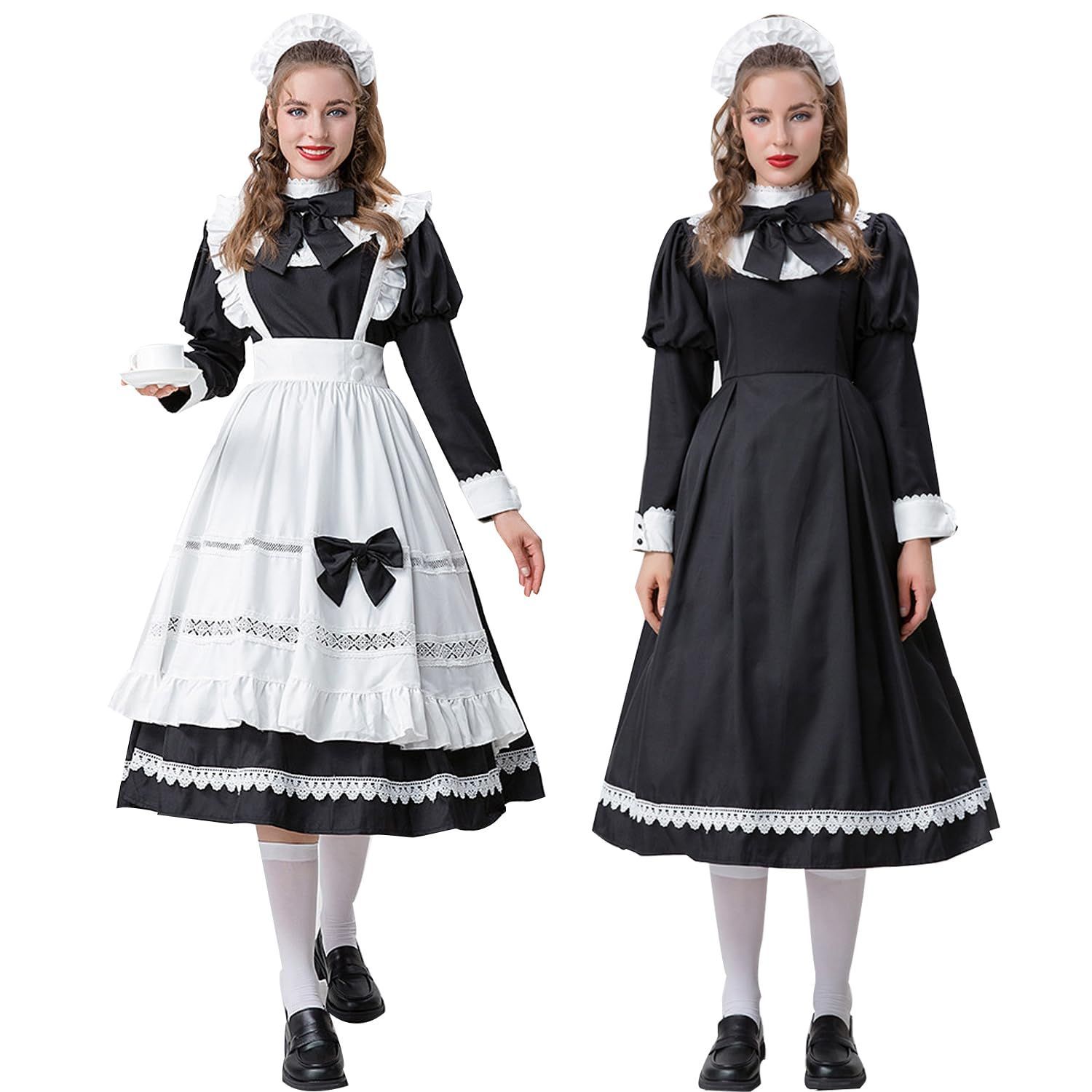 新品 [Socpuro] メイド服 ロング丈 ハロウィン コスプレ 可愛いワンピース ロリータ 長袖 ロングスカート 喫茶店 クリスマス レディース  メンズ 英国風 メイドカフェ コスプレ衣装 学園祭 蝶結ぶ パーティー イベント 演出服 コスチューム - メルカリ