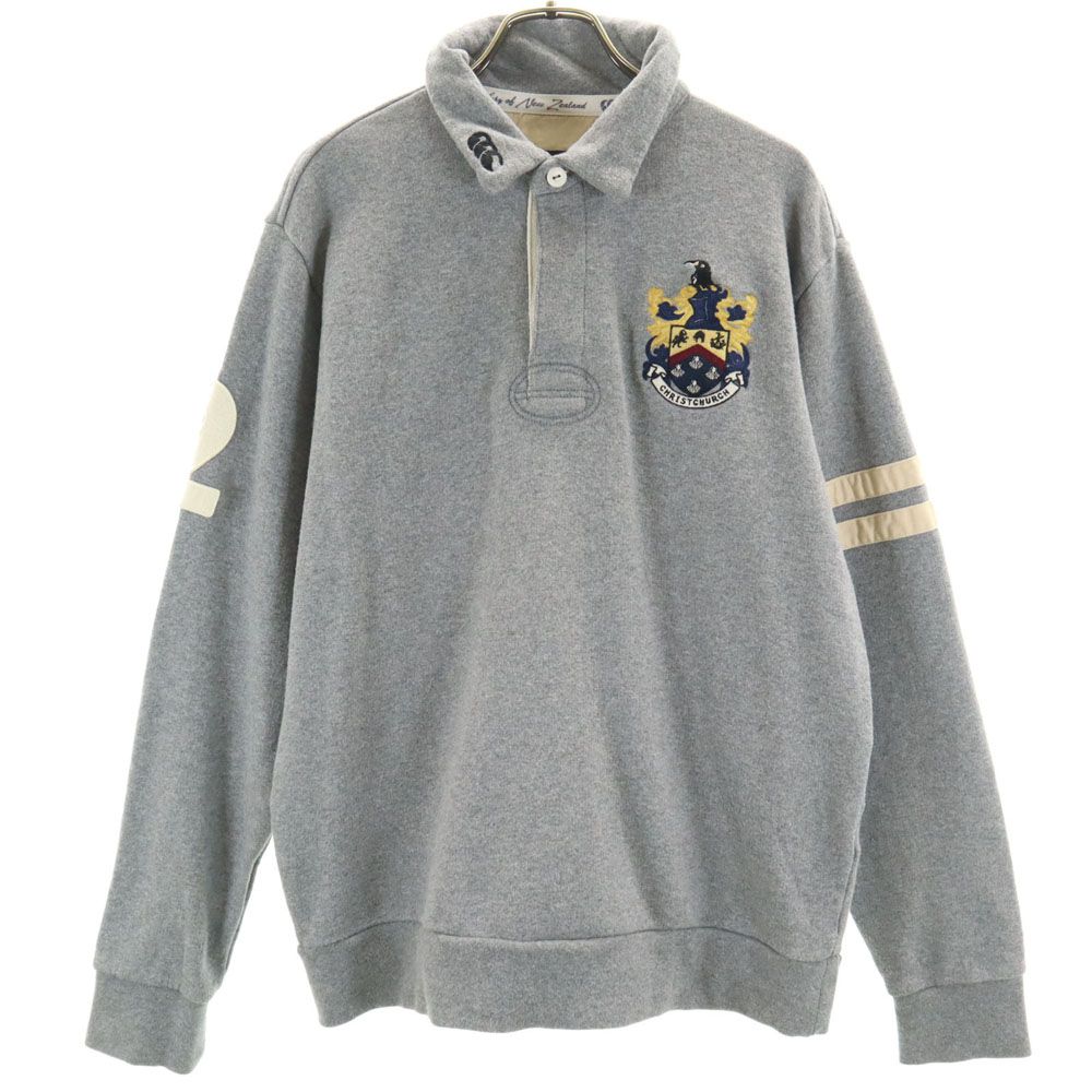 カンタベリー 長袖 ポロシャツ M グレー CANTERBURY OF NEW ZEALAND メンズ