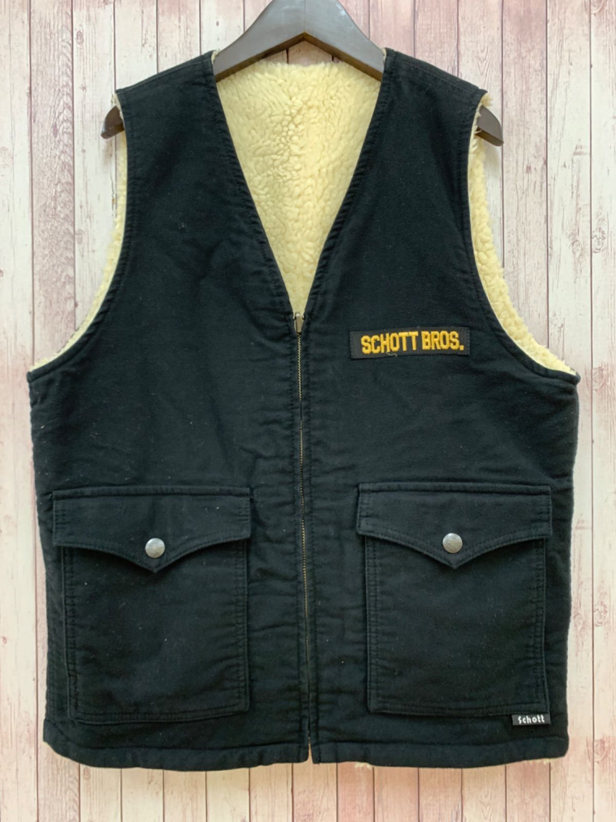 ☆SCHOTT BROS ショット リバーシブル ベスト コットン ボア