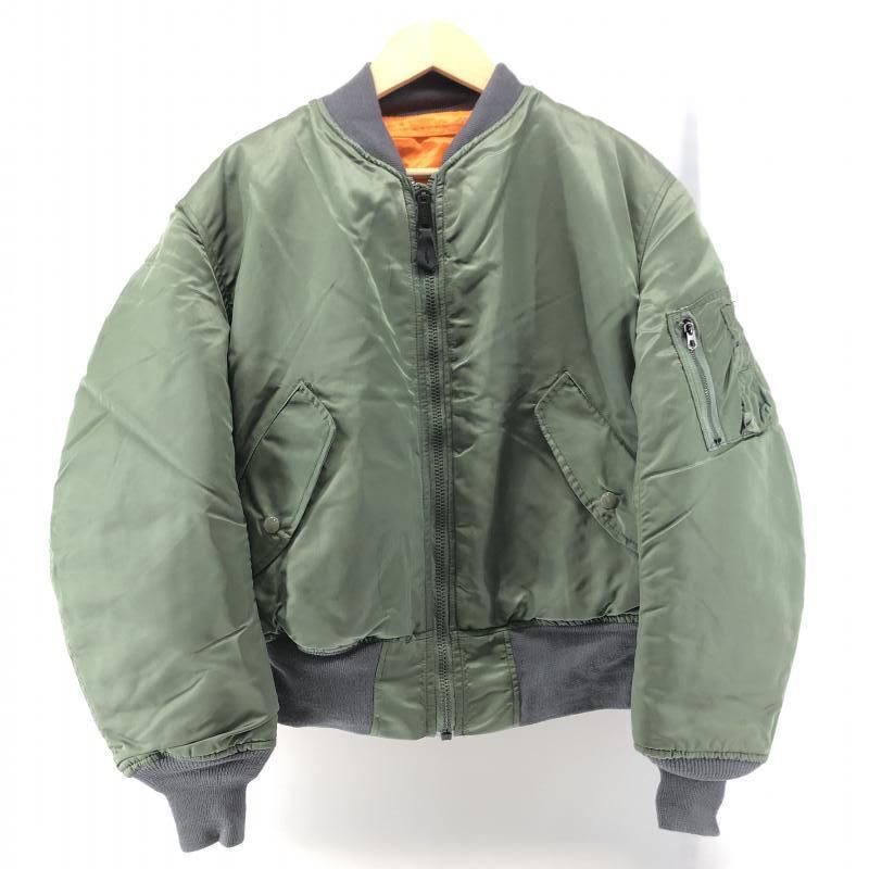 【中古】GREENBRIER 90s MA-1 民間品 グリーン size M グリーンブライヤー[24]