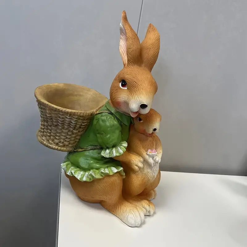 ガーデニング雑貨 うさぎ おきもの ウサギの彫像 ウェルカム オブジェ