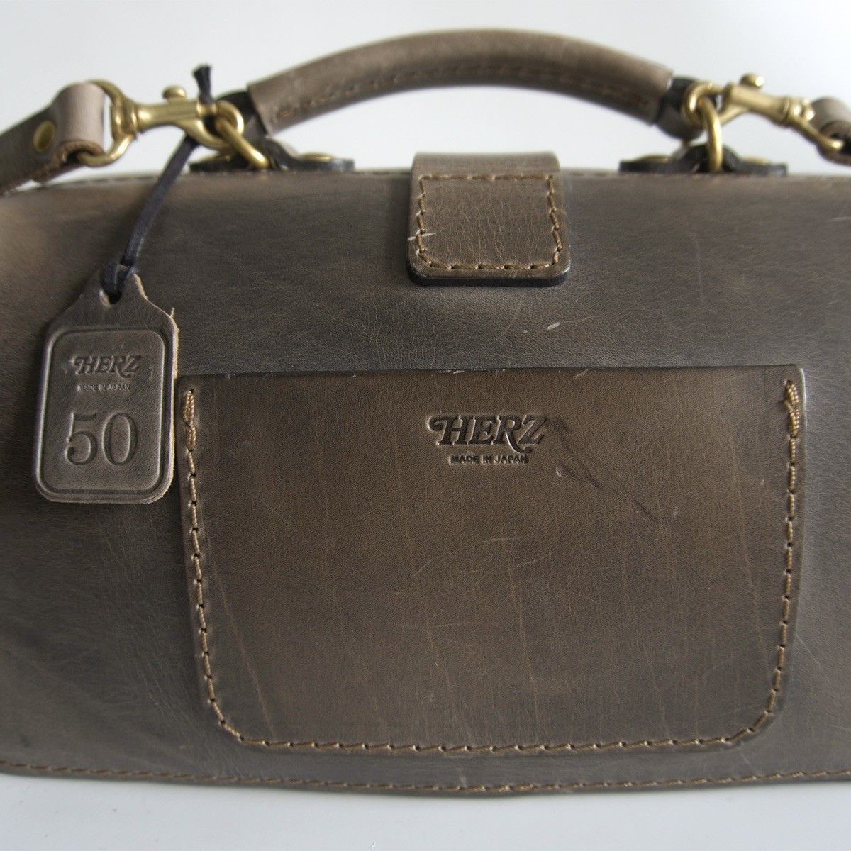 ヘルツ HERZ 2way ミニドクターズバッグ クロスボディ ダークグリーン