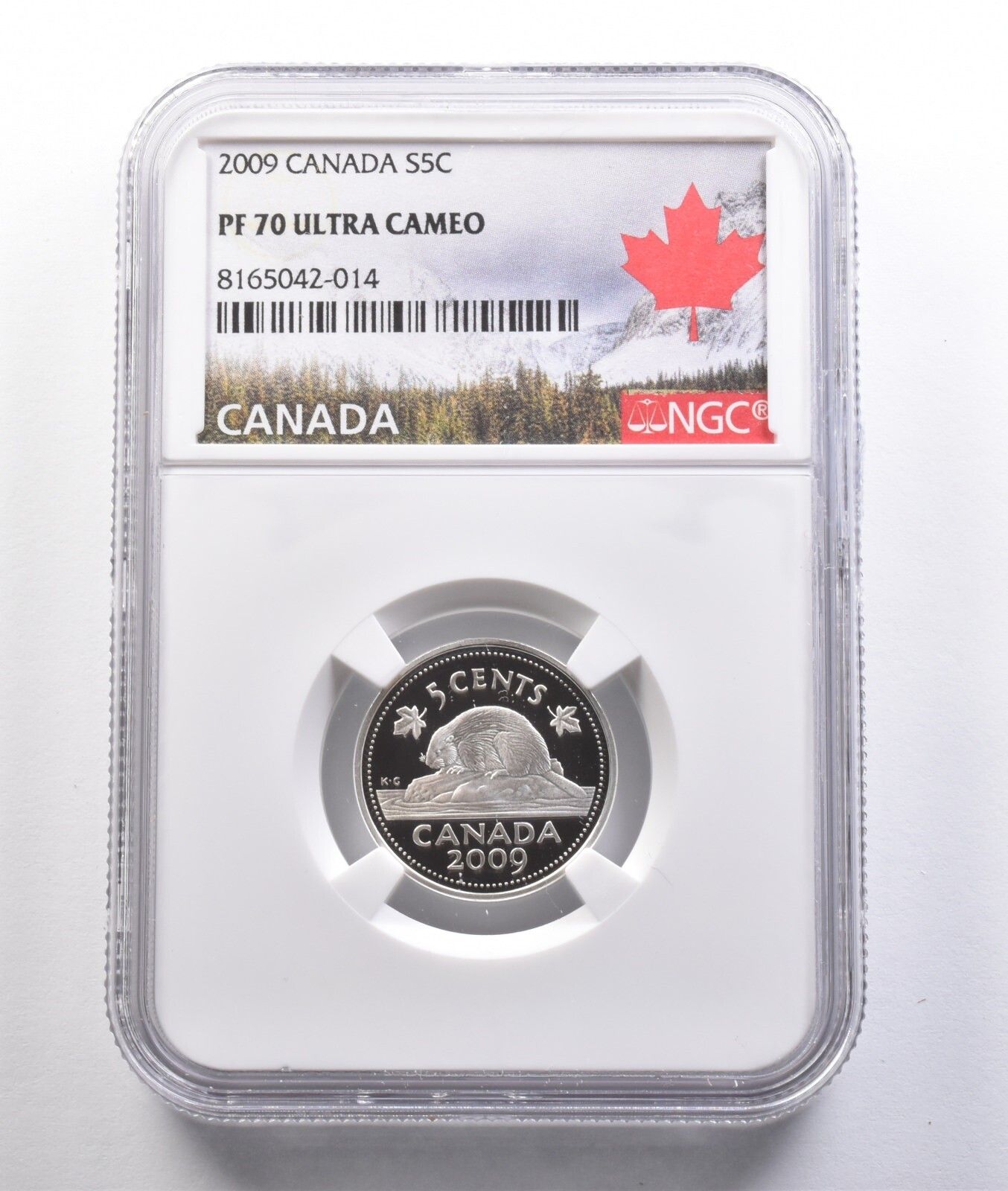 2009年カナダ5セント銀貨 PF70 UCAM NGC