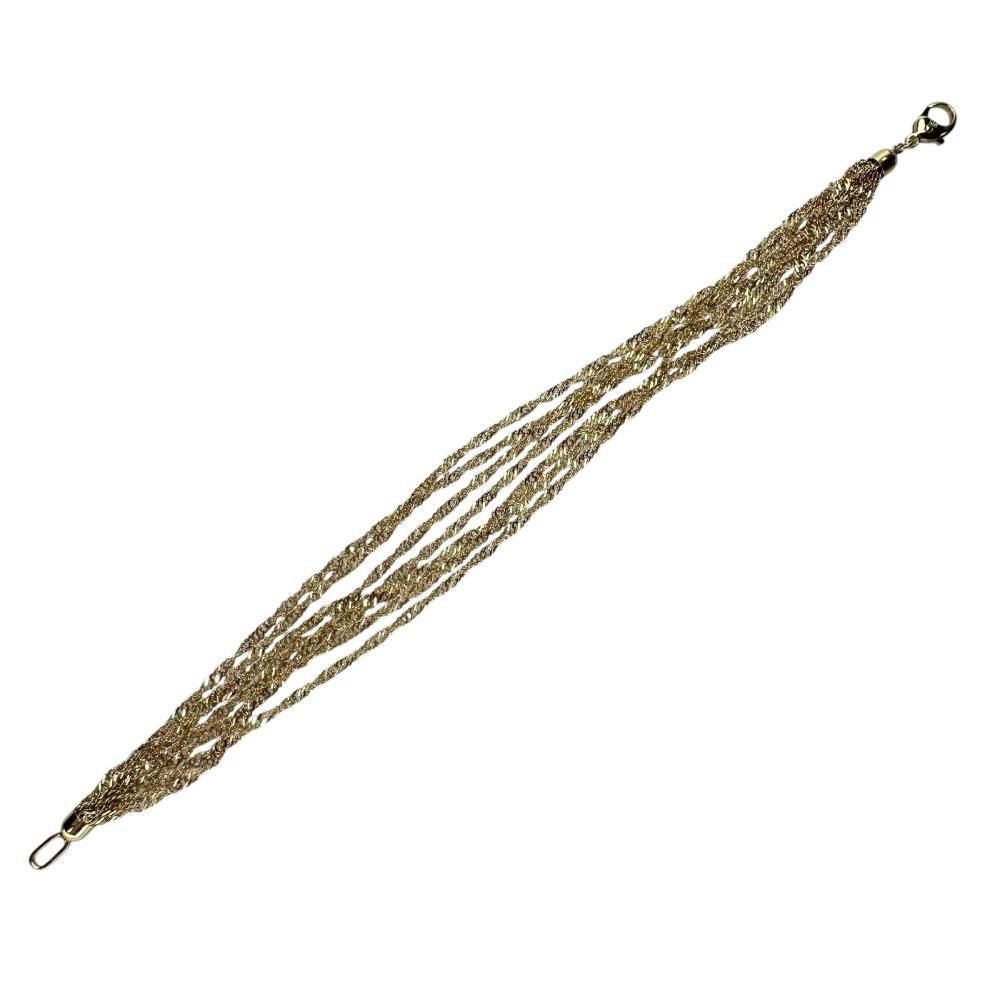 7連 スクリューチェーン ブレスレット K18ゴールド 18金 8.0g 17cm