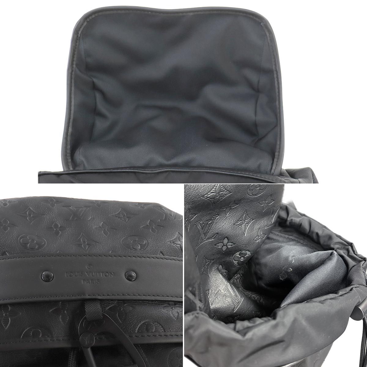 未使用 展示品 ルイ ヴィトン LOUIS VUITTON モノグラム シャドウ ディスカバリー バックパック レザー ブラック M43680  90244396 - メルカリ