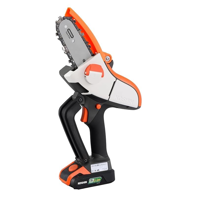 工進 KOSHIN 18V 2.0Ah 充電式 ハンディ チェーンソー SHC-180 バッテリー 充電器付 枝切り 剪定 軽量 コンパクト 小型