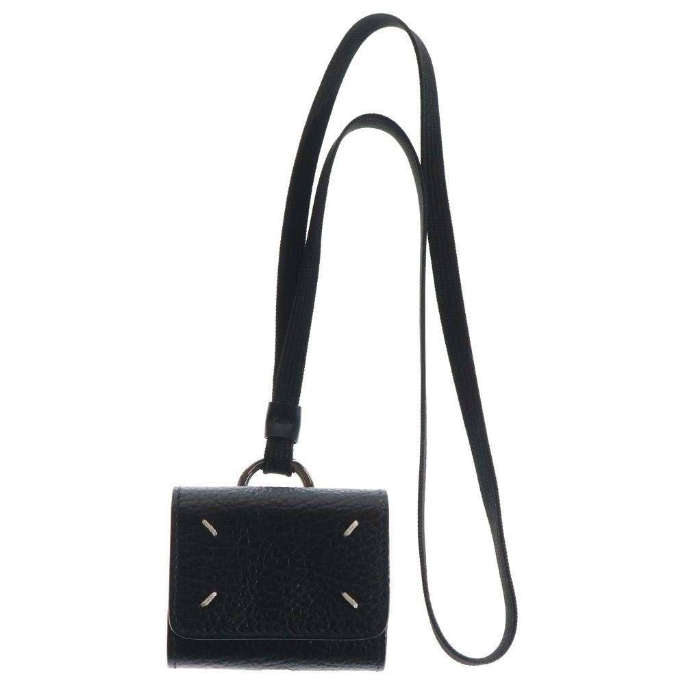 Maison Margiela メゾンマルジェラ 24SS AIR PODS CASE ネックストラップ エアーポッズケース SA1VZ0022 ブラック