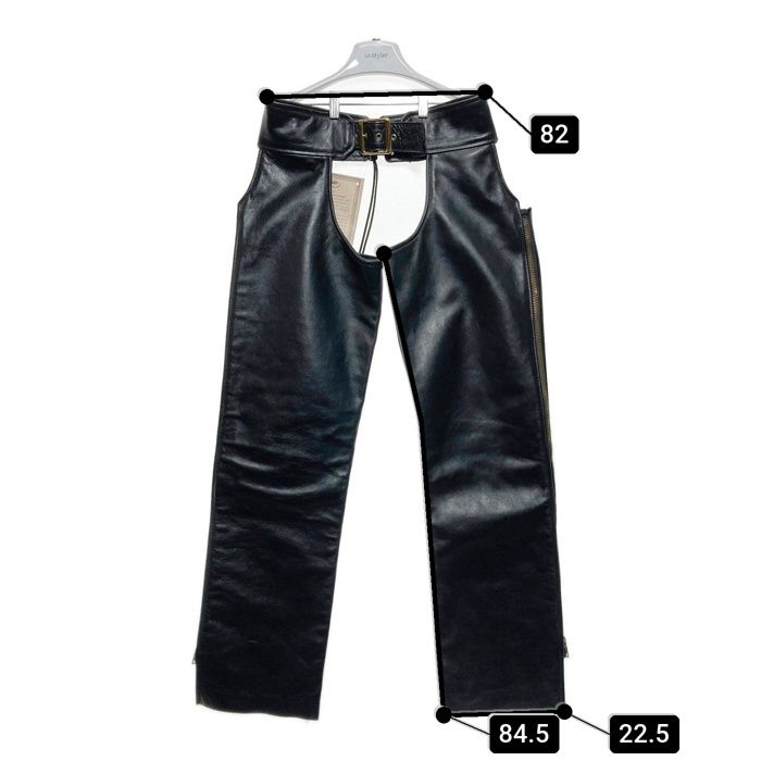 vanson ブラックレザー チャップス 24 ☆VANSON バンソン レザーチャップス パンツ ブラック Size 24 - メルカリ