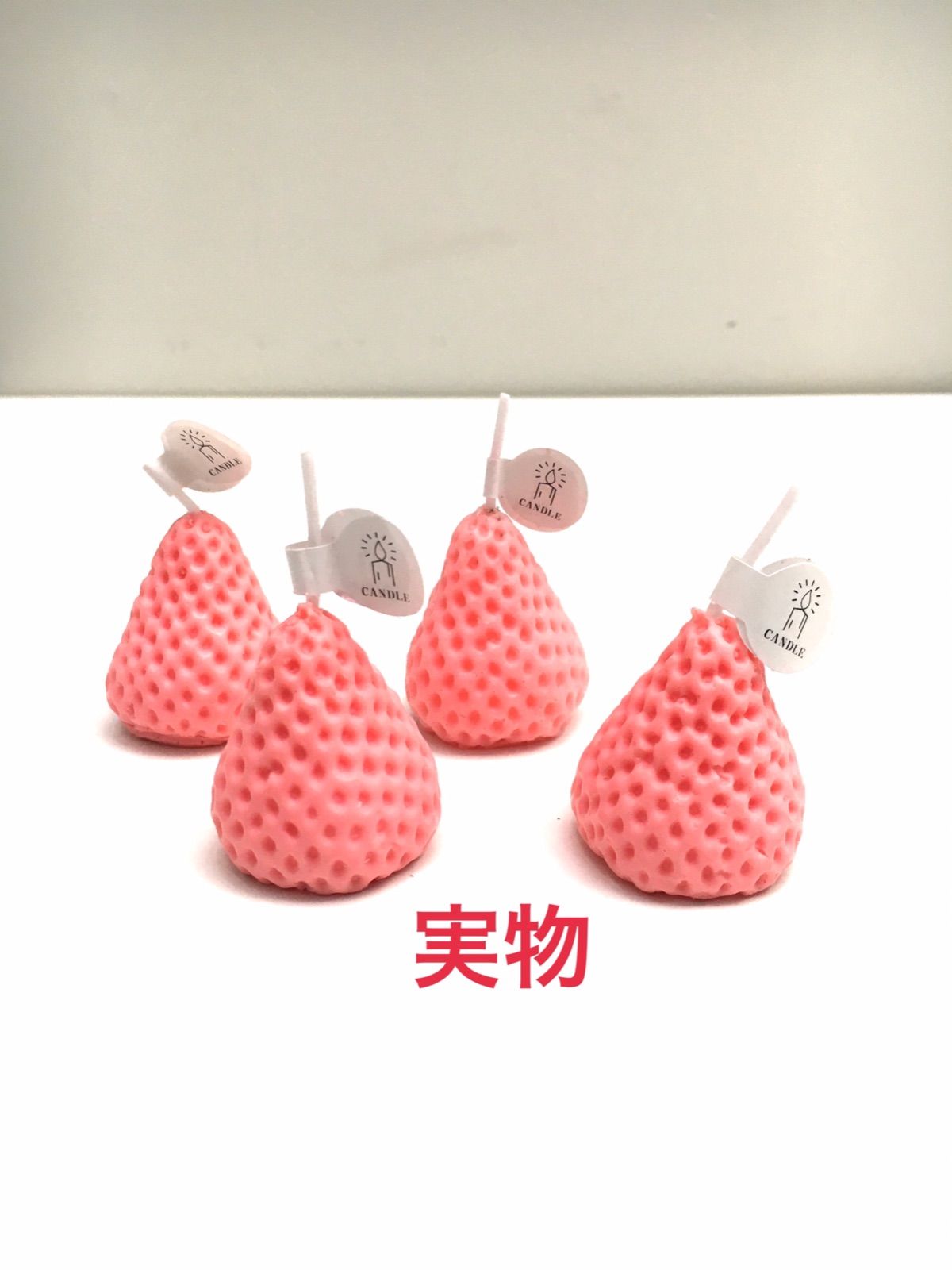 イチゴキャンドル 4個セット ストロベリー キャンドル アロマ 苺 可愛い 韓国 メルカリShops