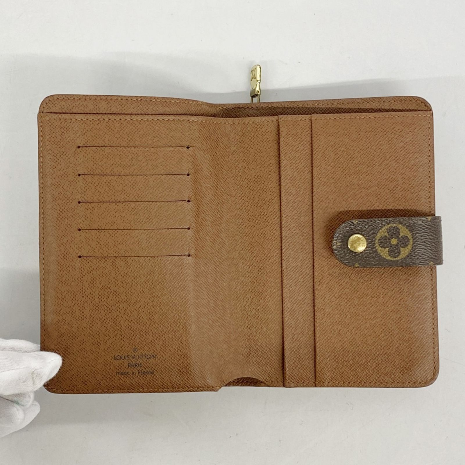 ルイヴィトンポルトパピエジップ二つ折り財布ウォレットモノグラム