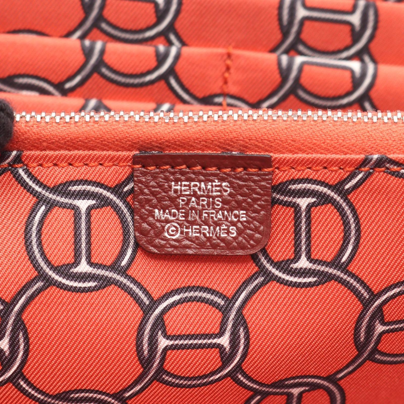 エルメス 長財布 SILK ルージュアッシュ 【★新品未使用品★】 エルメス HERMES ラウンド長財布 アザップロング シルクイン