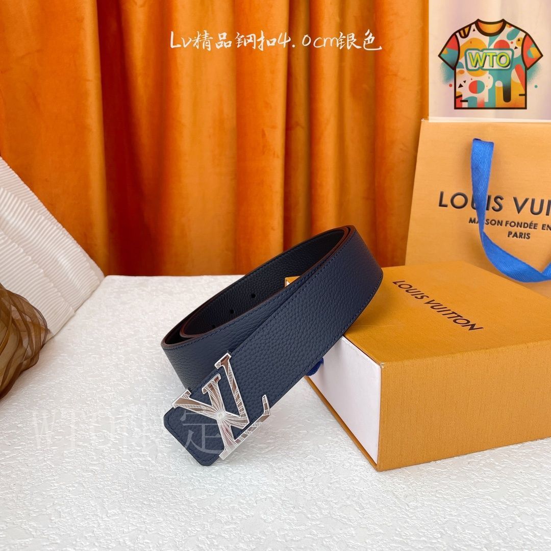 今日WTO】LOUIS VUITTON Double-sided ライチ柄 レザーベルト-1