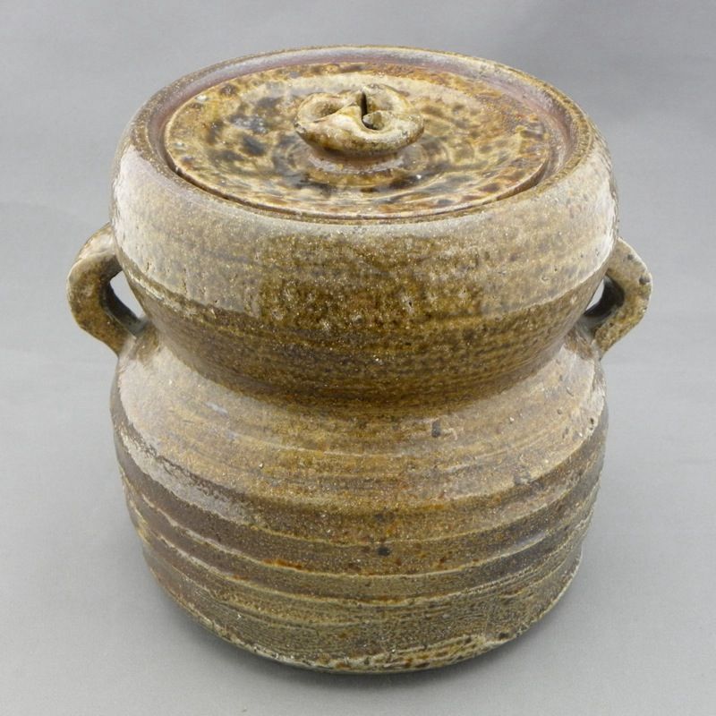 清水直次作 丹波立杭焼 水指 登り窯