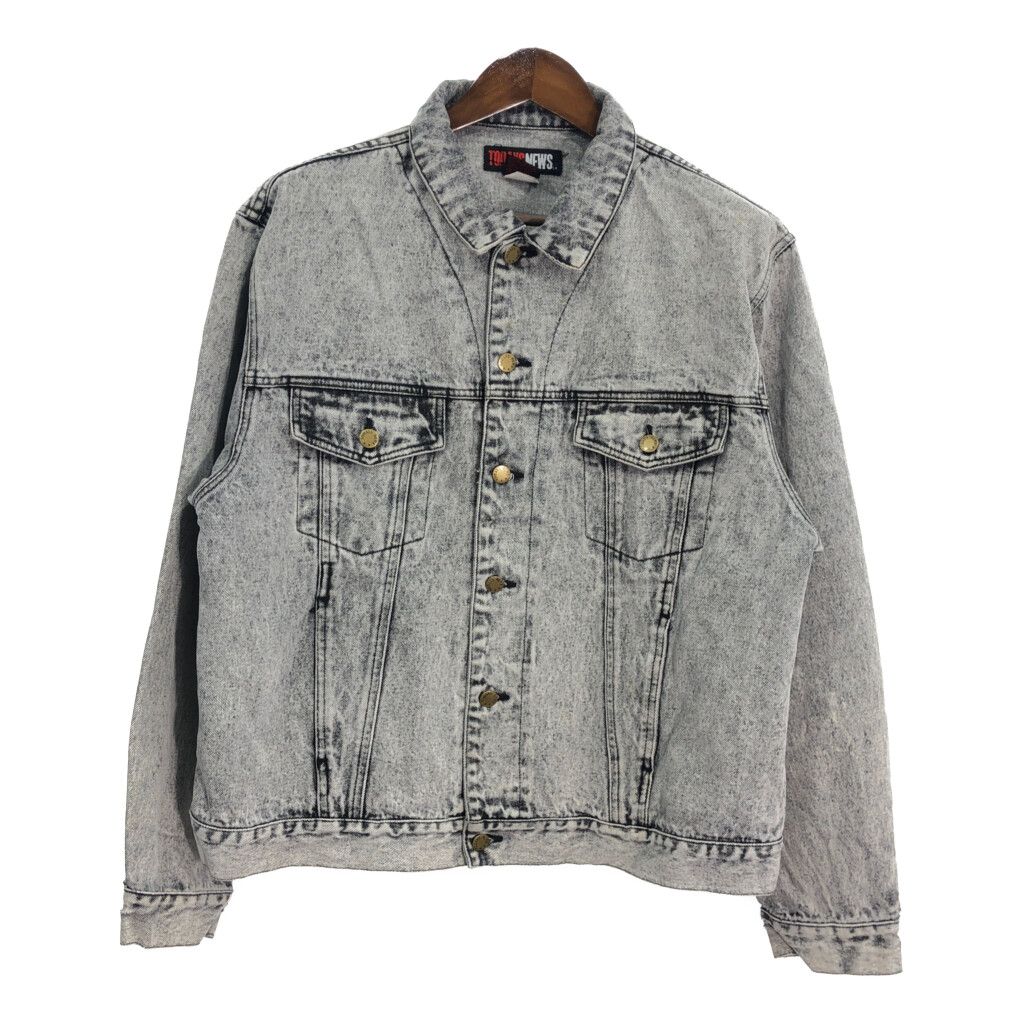 90年代 TODAYS NEWS デニムジャケット グレー (メンズ L) 中古 古着 R2352