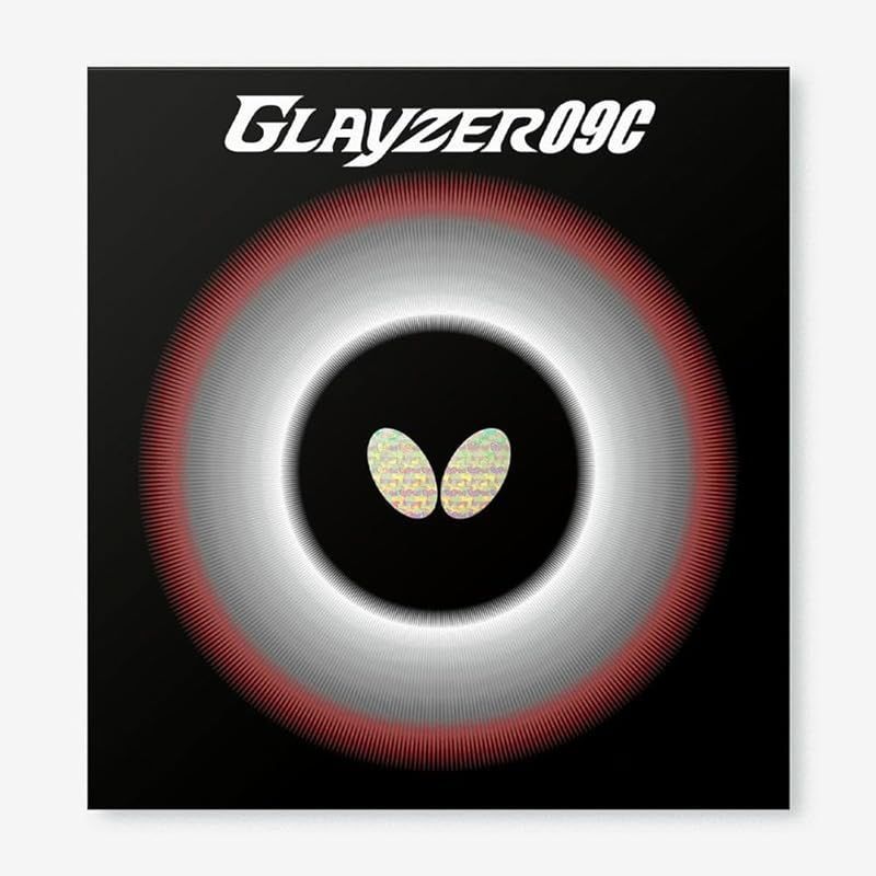 バタフライ(Butterfly) 卓球 日本製 ラバー グレイザー09C 裏ソフト 粘着性ハイテンション レッド(006) 特厚 1