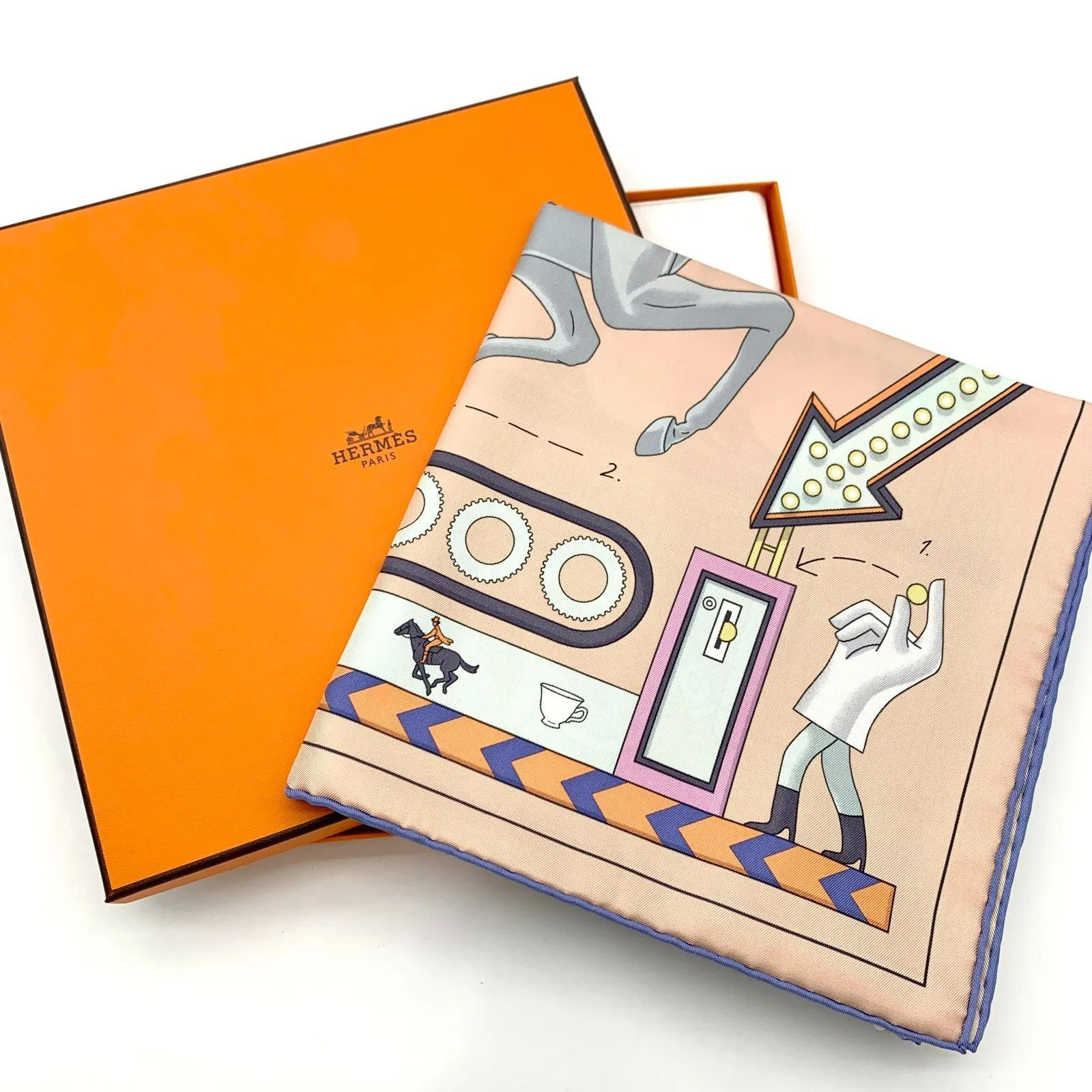 ▽【Sランク】 HERMES/エルメス カレ90 2023 春夏コレクション 