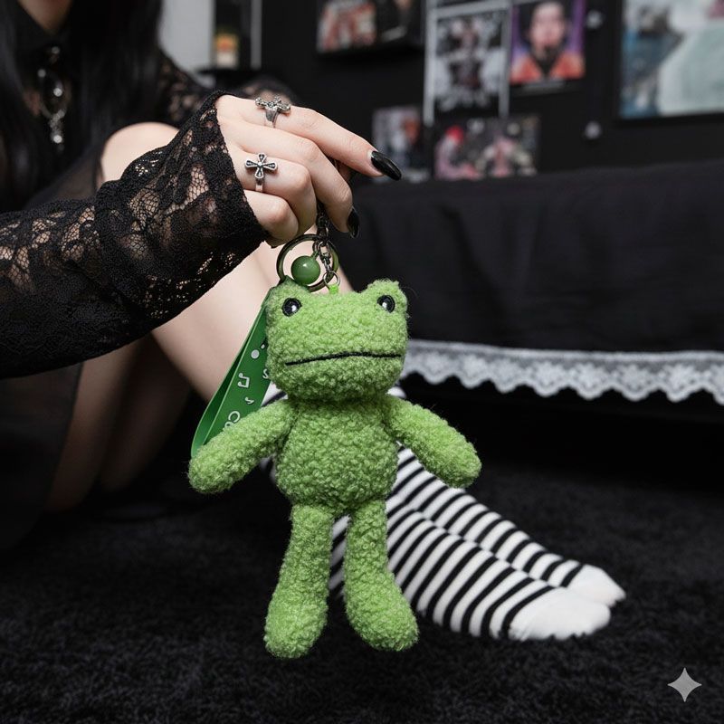 カエル ぬいぐるみ キーホルダー マスコット 可愛い グリーン かえる