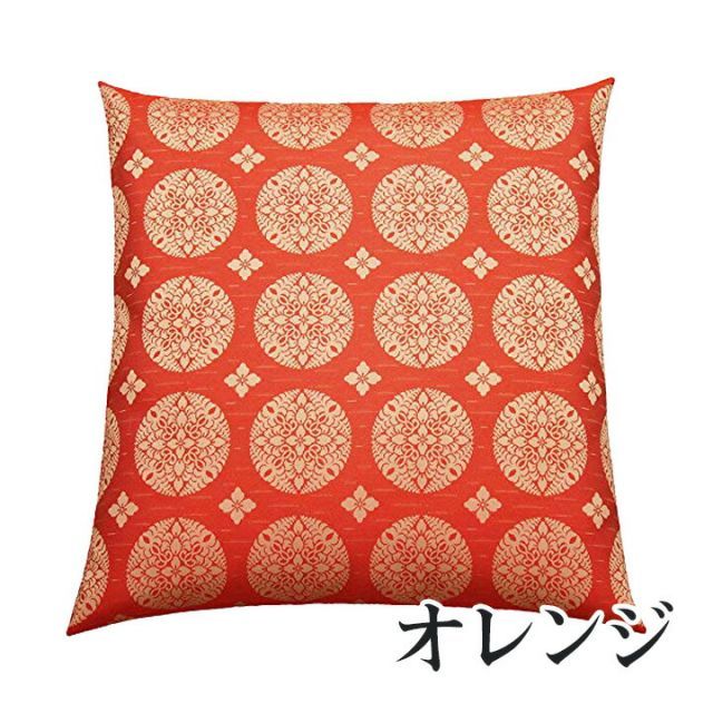 座布団カバー 45角 45×45 和柄 和室 甲州織り 国産 寿光紬 丸の四花 6枚セット 0358 NEXPOTALLINN_EU