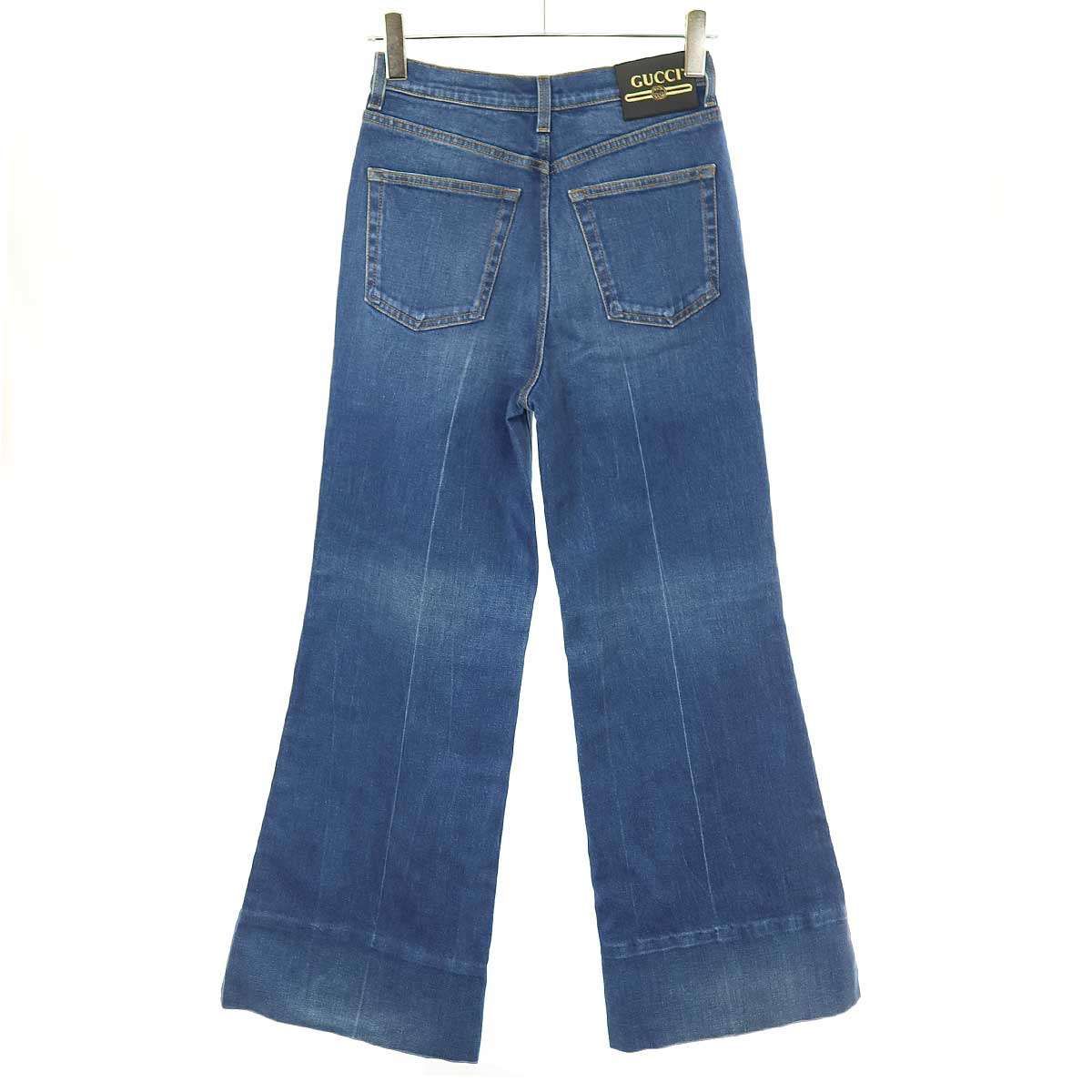 GUCCI グッチ 20SS Washed Flare Jeans ウォッシュフレアデニムパンツ 623441 XDA6N インディゴ 26 -  メルカリ