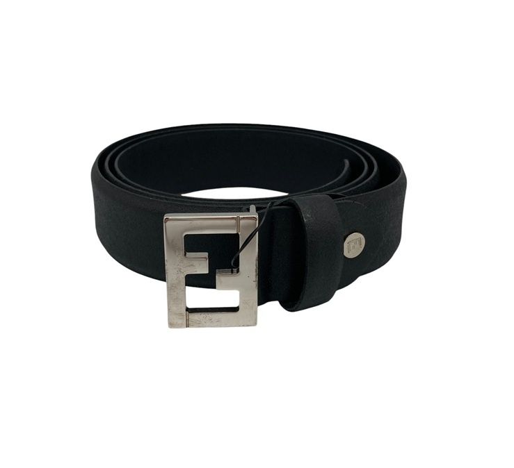 FENDI フェンディ Fバックル レザーベルト メンズ D4