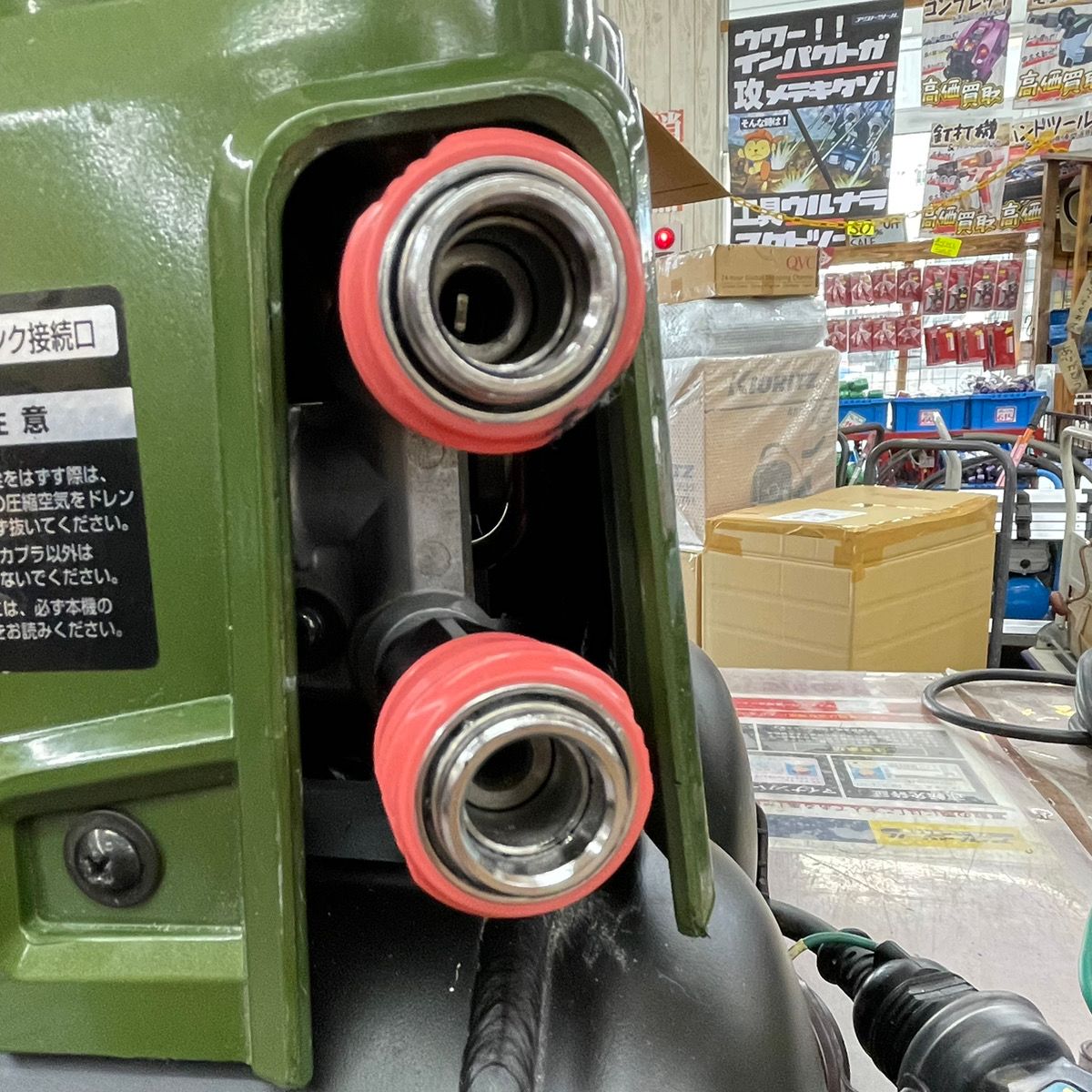 美品】HIKOKI 高圧コンプレッサー EC1245H3 限定色フォレストグリーン 