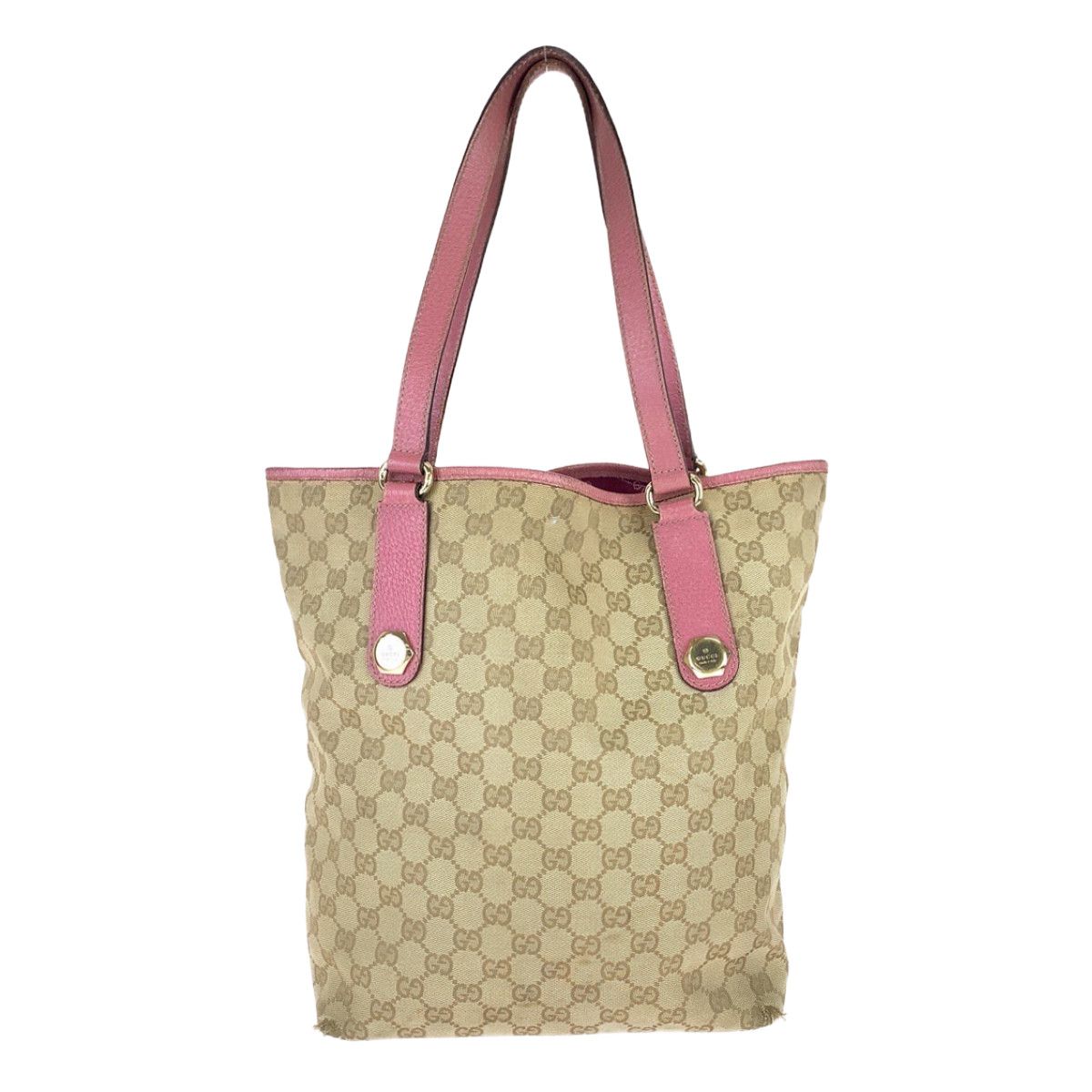 GUCCI グッチ トートバッグ ハンドバッグ GG キャンバス ピンク 金具