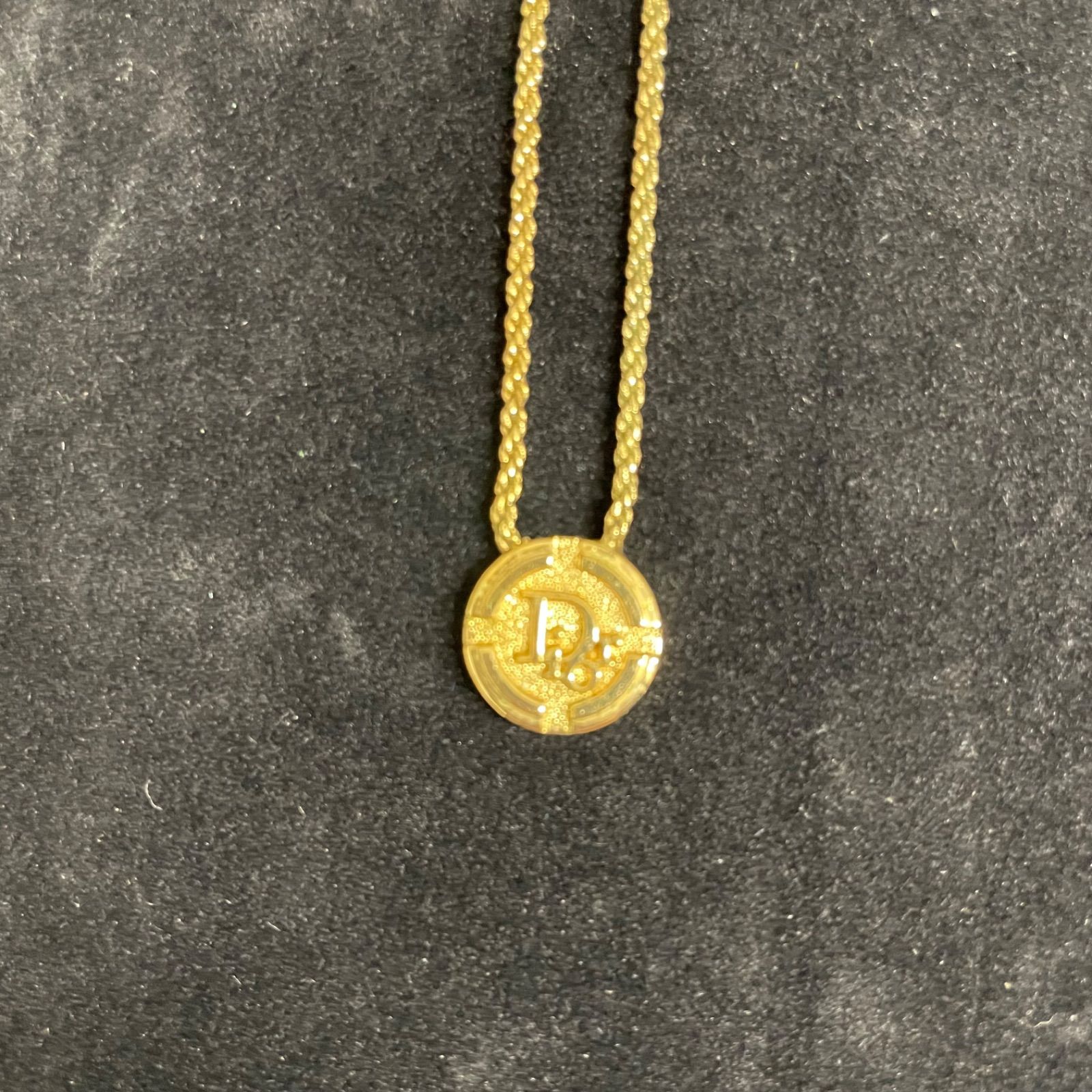 クリスチャンディオールロゴ ネックレス □Christian Dior クリスチャンディオール ロゴネックレス A25-1526