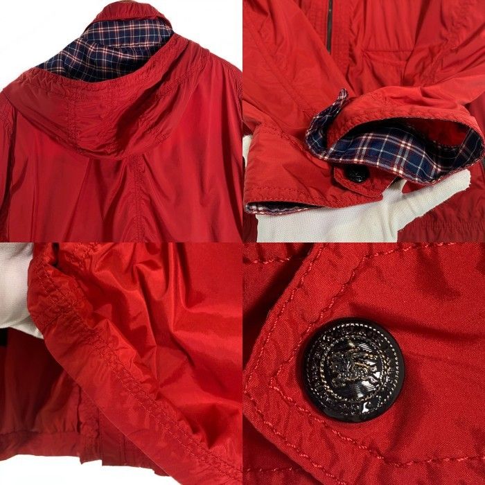 BURBERRY BLACK LABEL バーバリーブラックレーベル ナイロン ジップアップジャケット レッド D1F09-709-16 Size LL USTAUSTRALIA_COM_AU