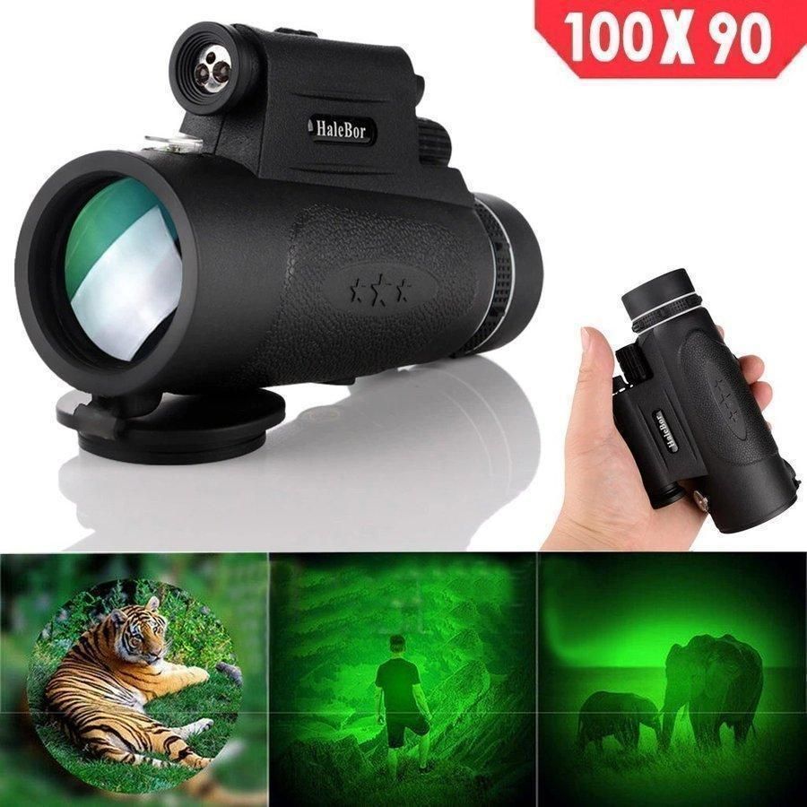 強力な単眼 長距離1000メートル 望遠鏡 スマートフォン 100X90 スパイグラスズーム 高品質 hd 狩猟 光学スコープ