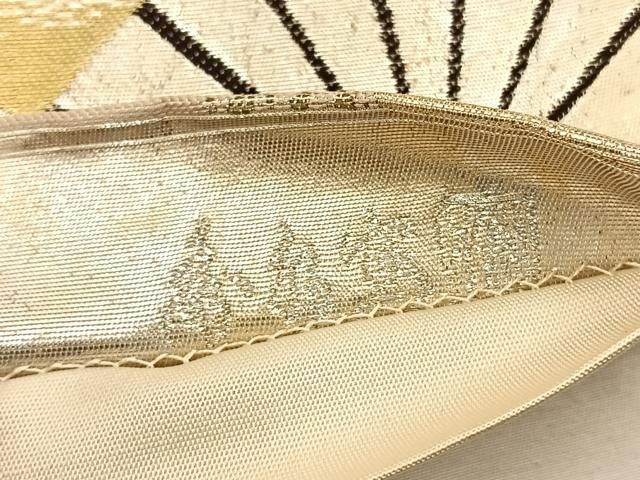 平和屋着物▽両面　六通柄袋帯　スリーシーズン　春夏秋　刺繍　唐草文　金銀糸　さが美扱い　正絹　逸品　CABE8752hy 平和屋着物▽両面 六通柄袋帯 スリーシーズン 春夏秋 刺繍 唐草文 金