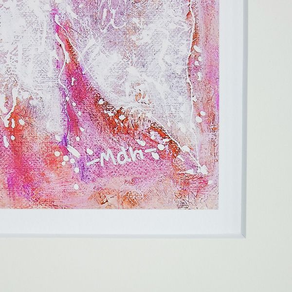 絵画 前田麻里 「花の精」 ジグレー版画 額入り 限定100部 人物画 現代