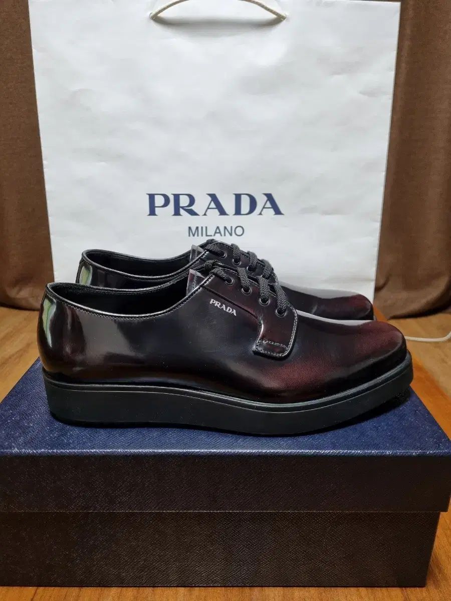 PRADA プラダ メンズ レースアップ ダービーシューズ 8 5
