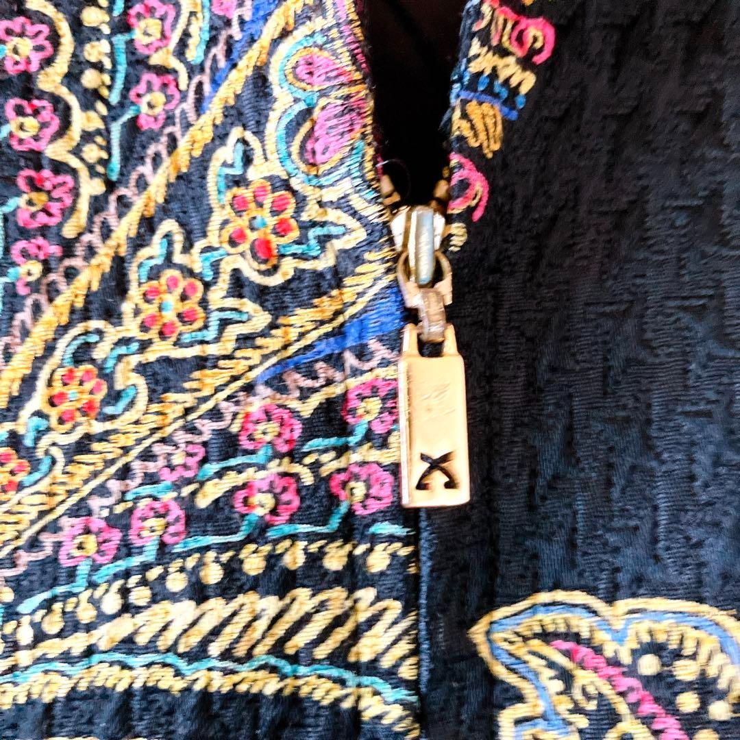 LEONARD レオナール シルク混 ニット ジャケット カーディガン 花柄