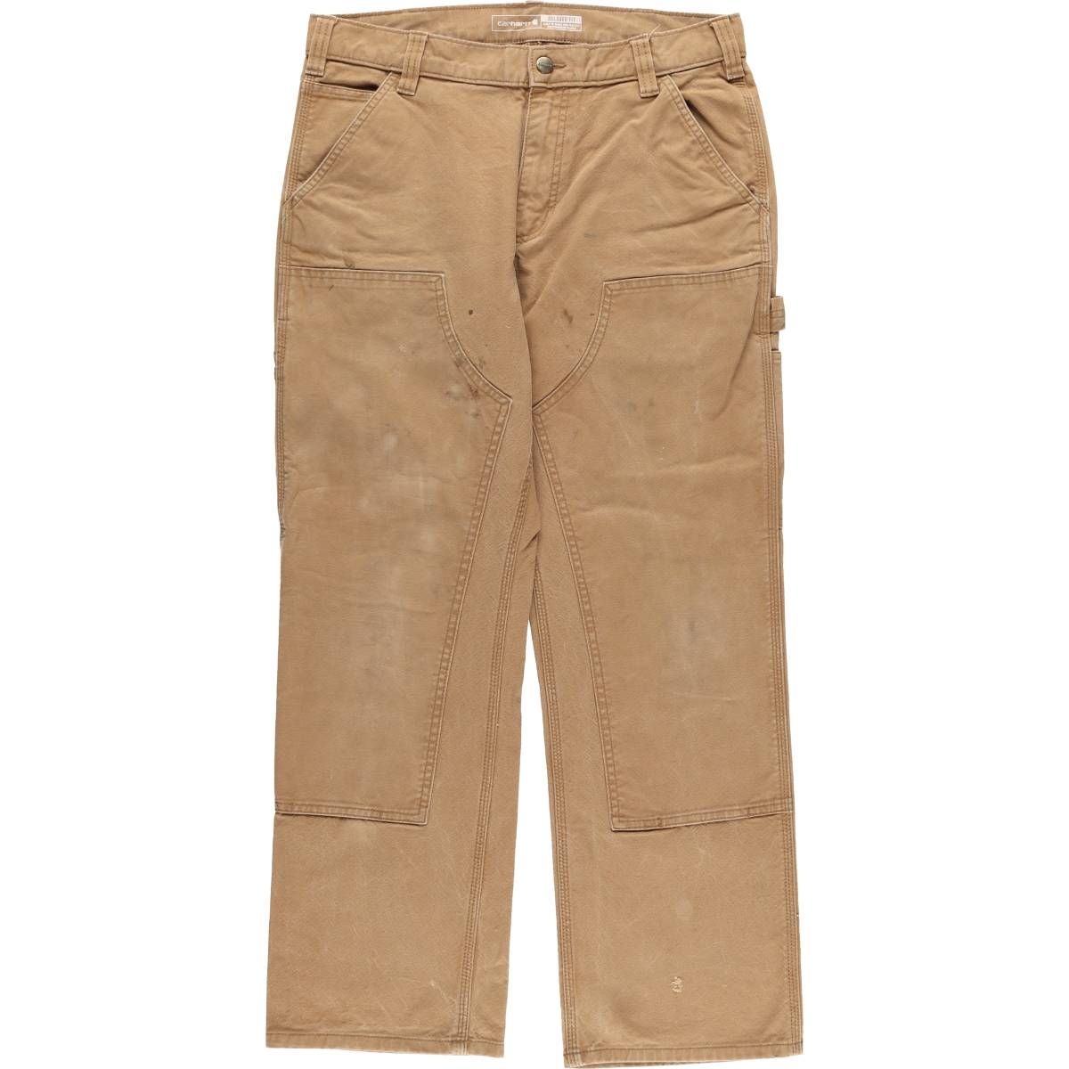 カーハート　ブラウンダック　ダブルニー　28W アメリカ製 Carhartt カーハート メンズ ダブルニー ダック ペインター