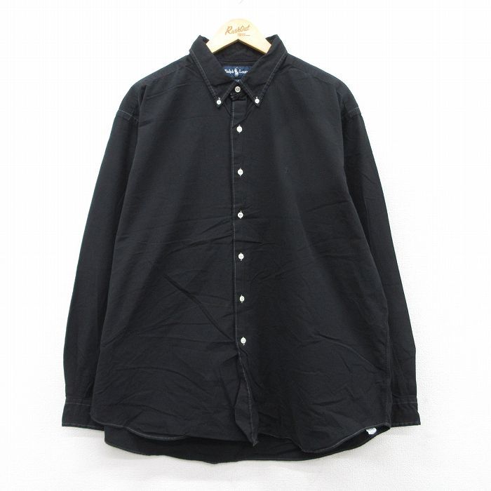 XL/古着 ラルフローレン 長袖 ブランド シャツ メンズ 90s ワン