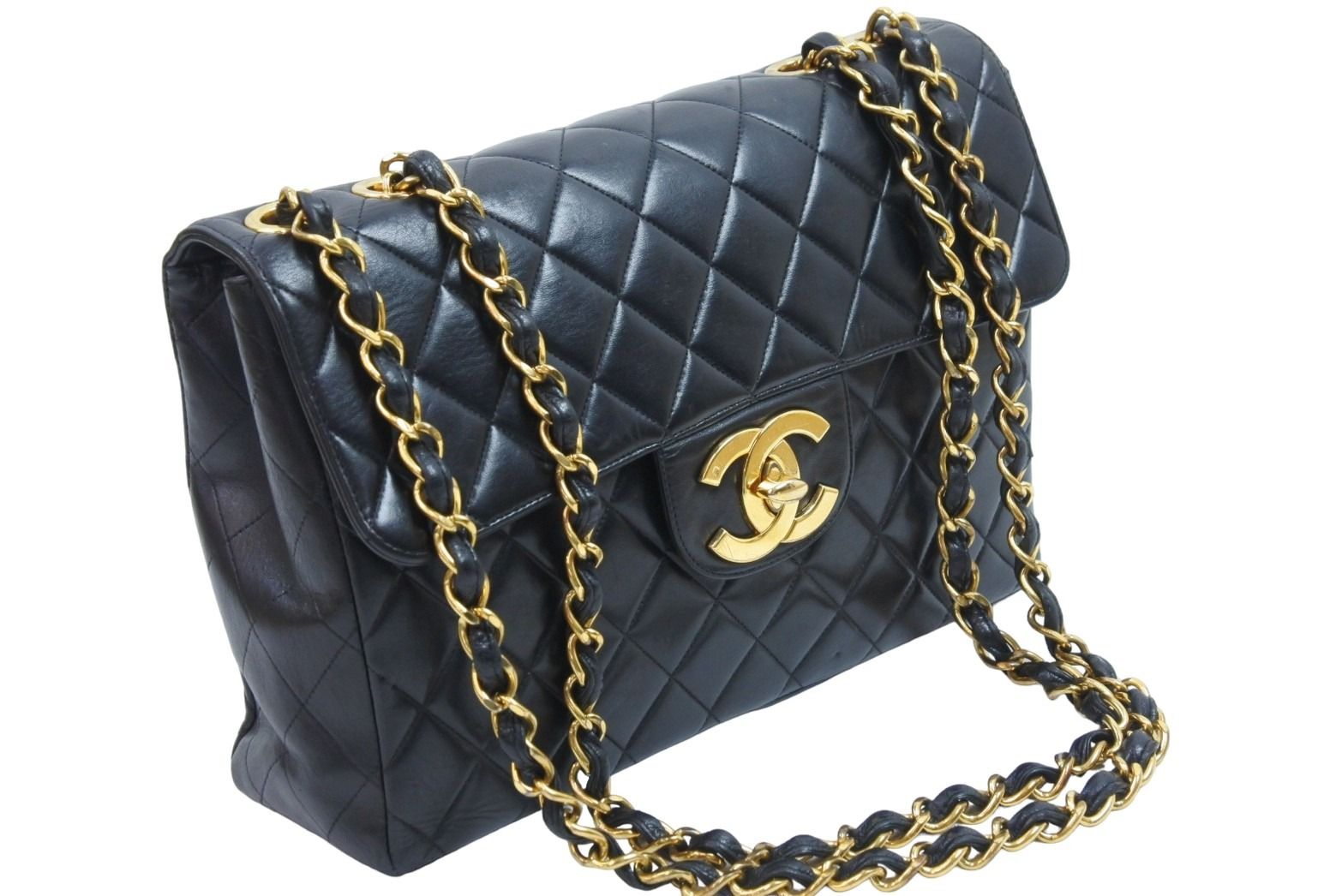 CHANEL シャネル デカマトラッセ シングルフラップ ダブルチェーン