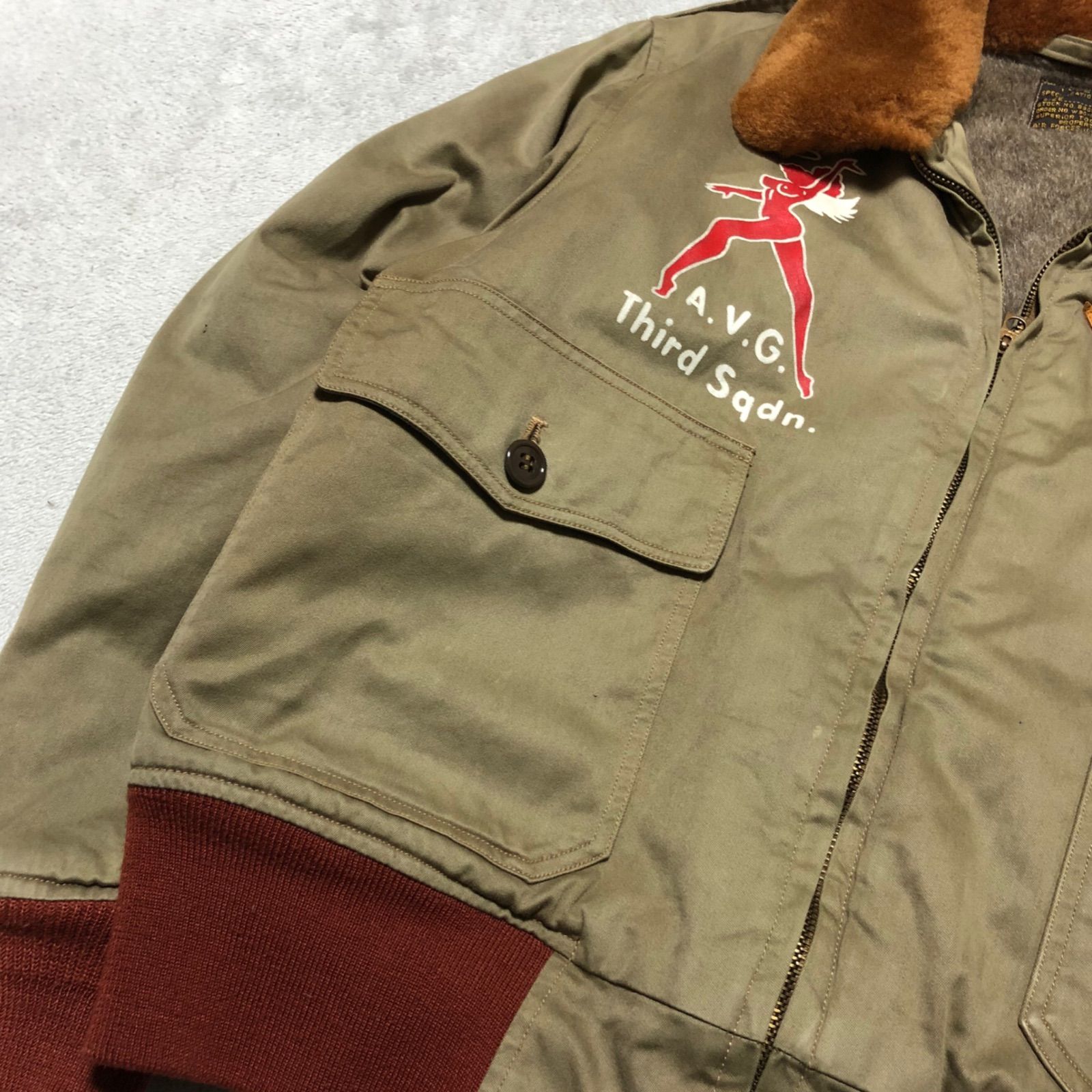 希少42 BUZZ RICKSON'S B-10フライングタイガース ミリタリー 希少42