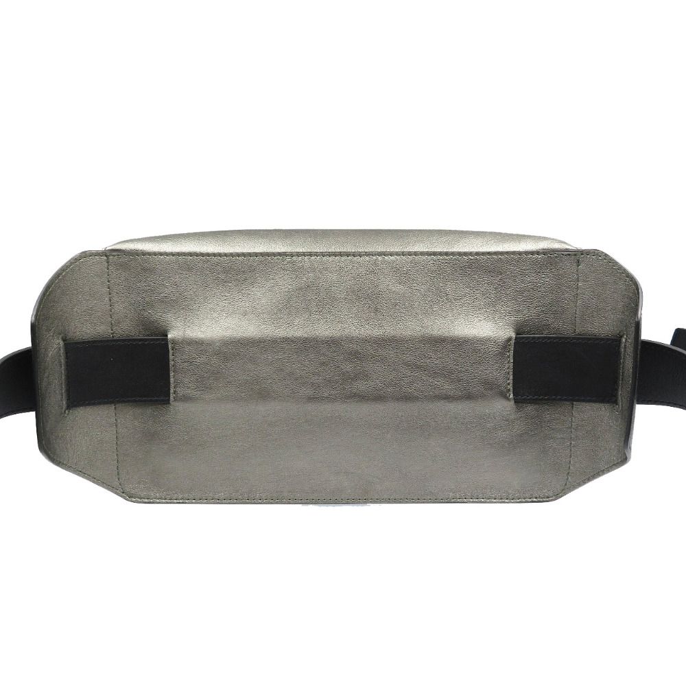 ジミーチュウ スタースタッズ レザー シルバー金具 メタリックグレー ボディバッグ 0208 JIMMY CHOO