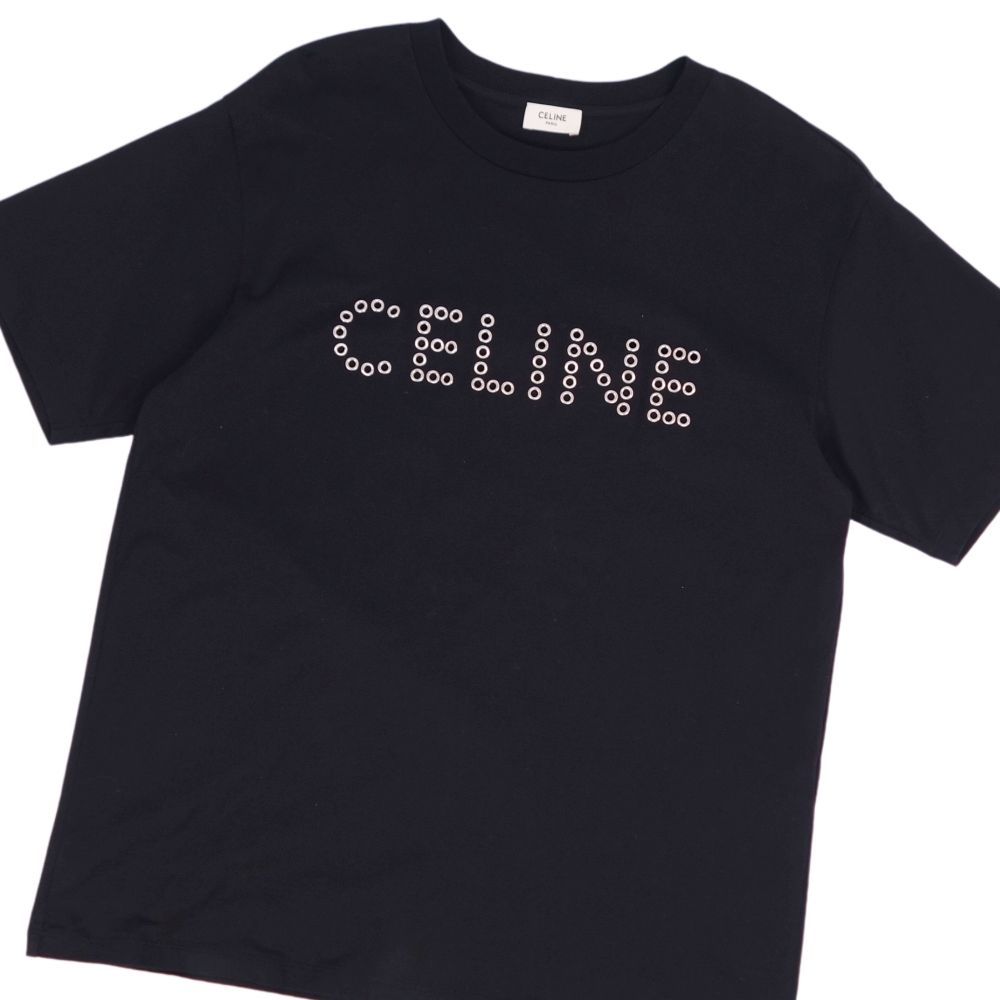 美品 セリーヌ CELINE Tシャツ カットソー ロゴ スタッズ ハトメ コッ - メルカリ