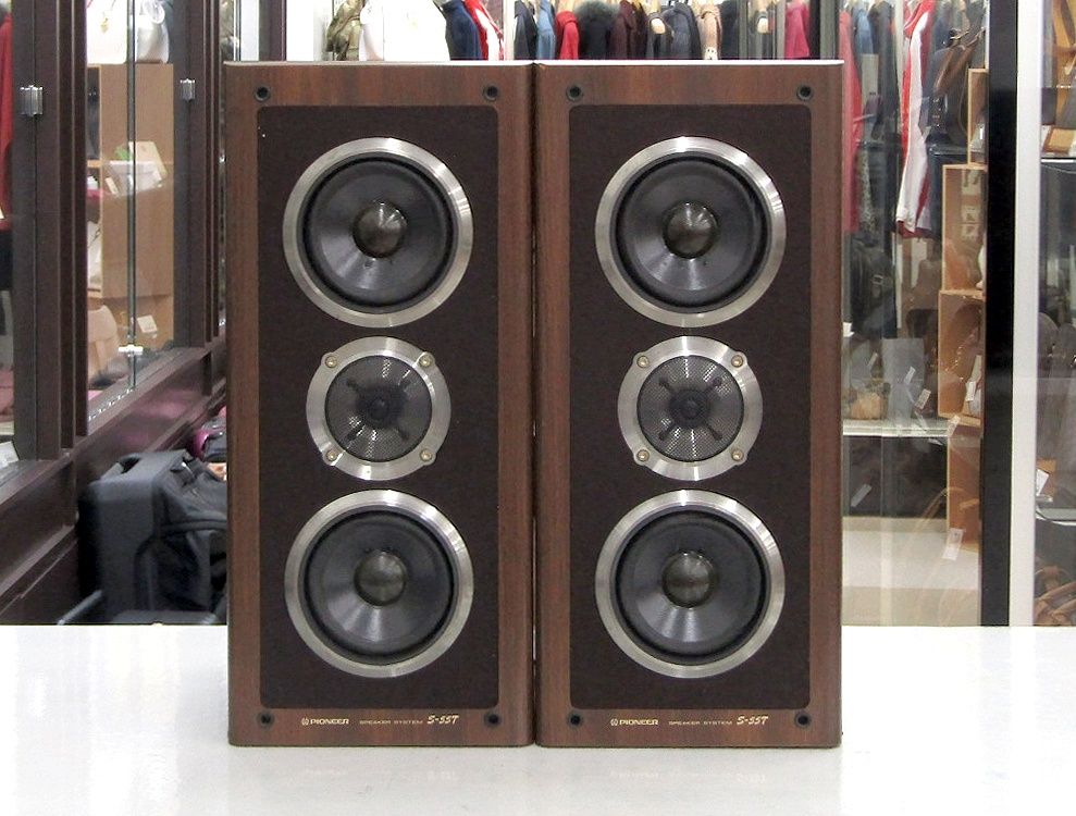 Pioneer パイオニア スピーカーペア S-55T 2Way3スピーカー バスレフ方式 ブックシェルフ型 6Ω